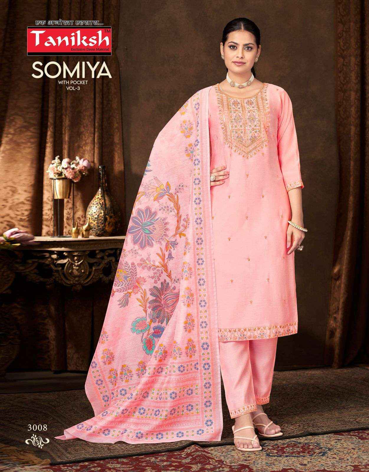 Taniksh Somiya Vol 3 Roman Silk Kurti Combo 8 pcs Catalogue