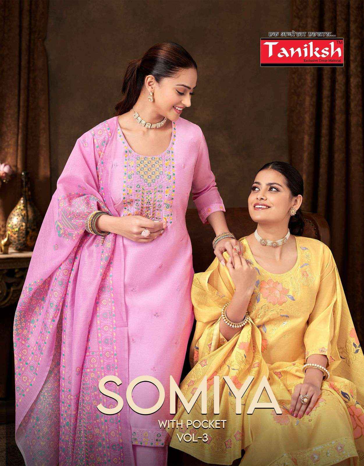 Taniksh Somiya Vol 3 Roman Silk Kurti Combo 8 pcs Catalogue