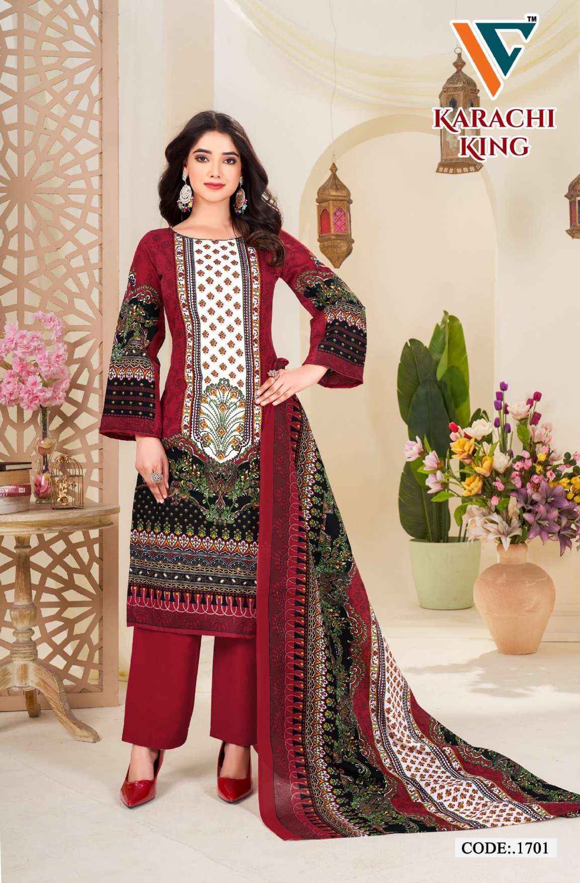 Vandana Creation Karachi King Vol 17 Cotton Dress Material 8 pcs Catalogue