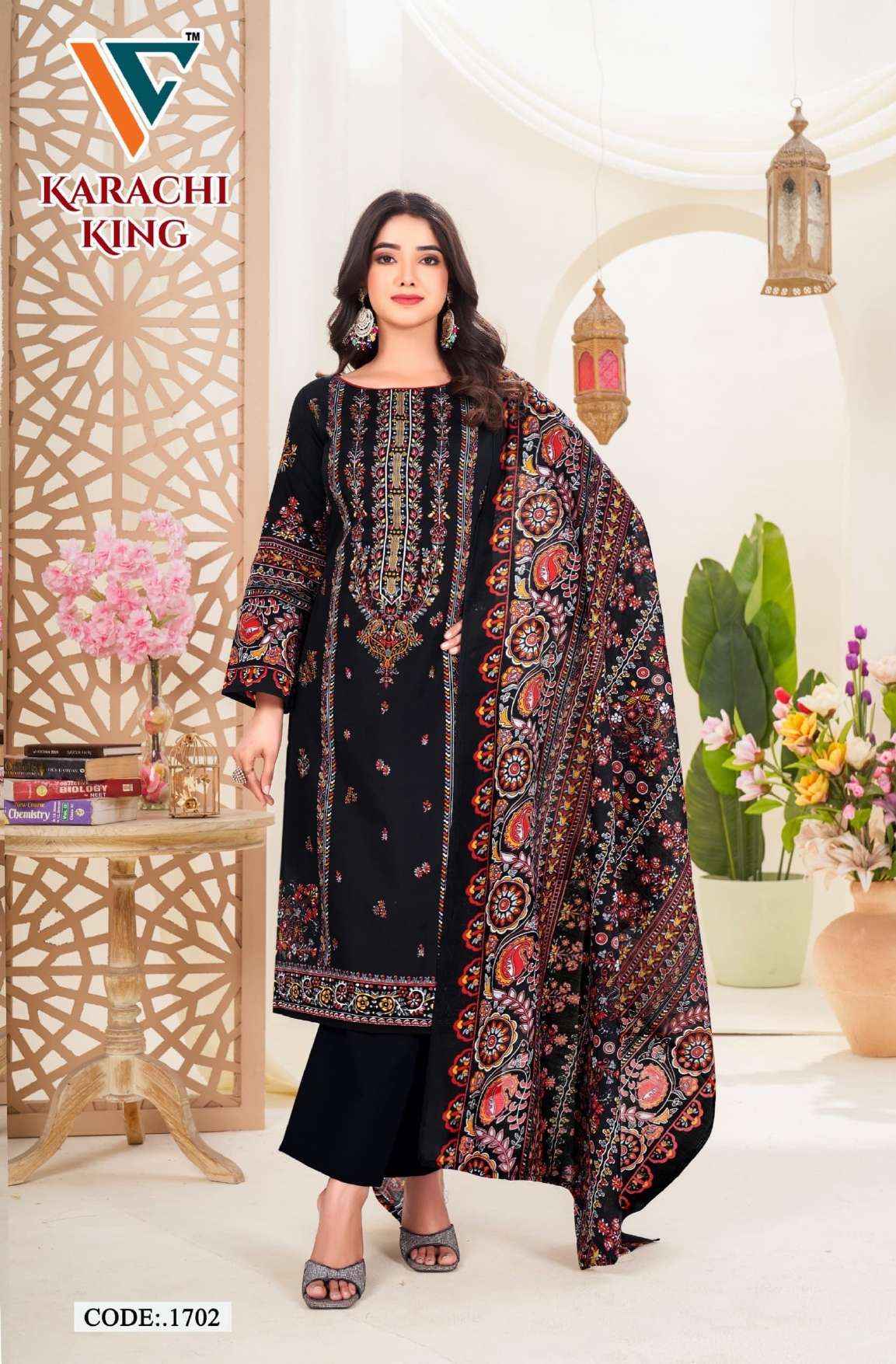Vandana Creation Karachi King Vol 17 Cotton Dress Material 8 pcs Catalogue