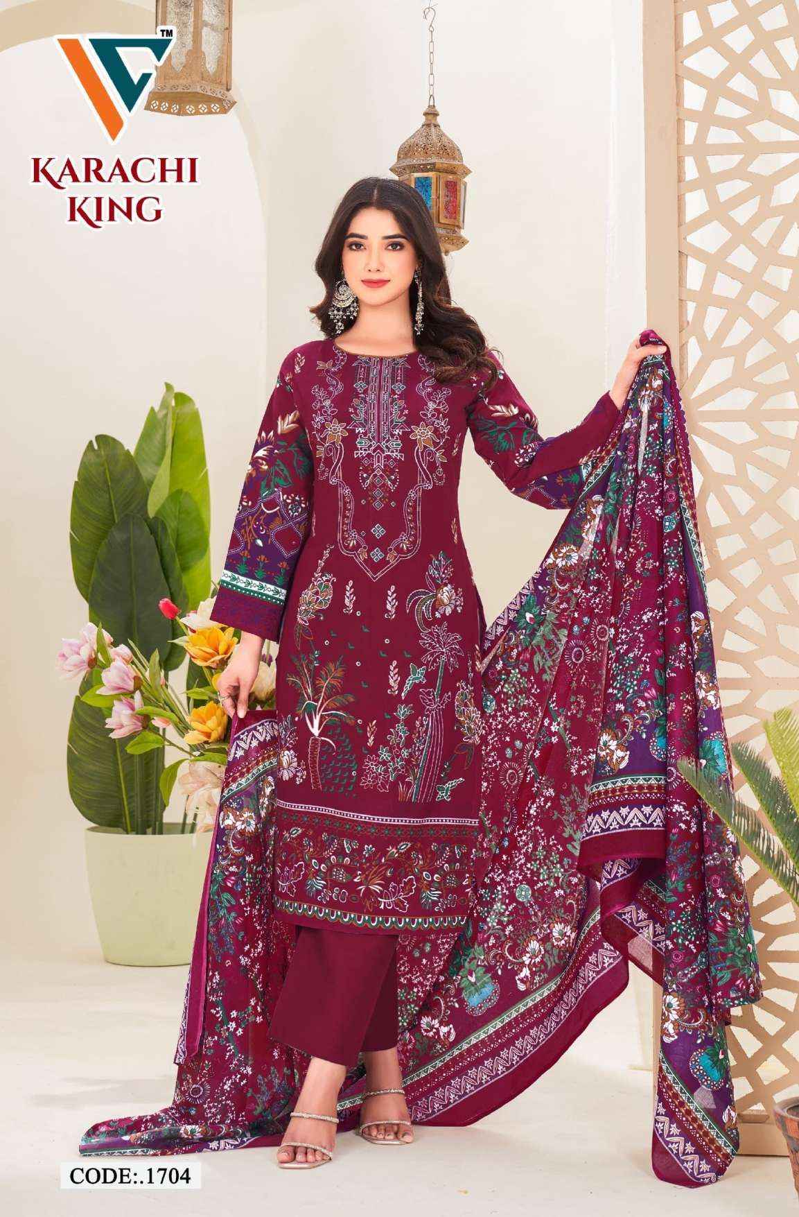 Vandana Creation Karachi King Vol 17 Cotton Dress Material 8 pcs Catalogue