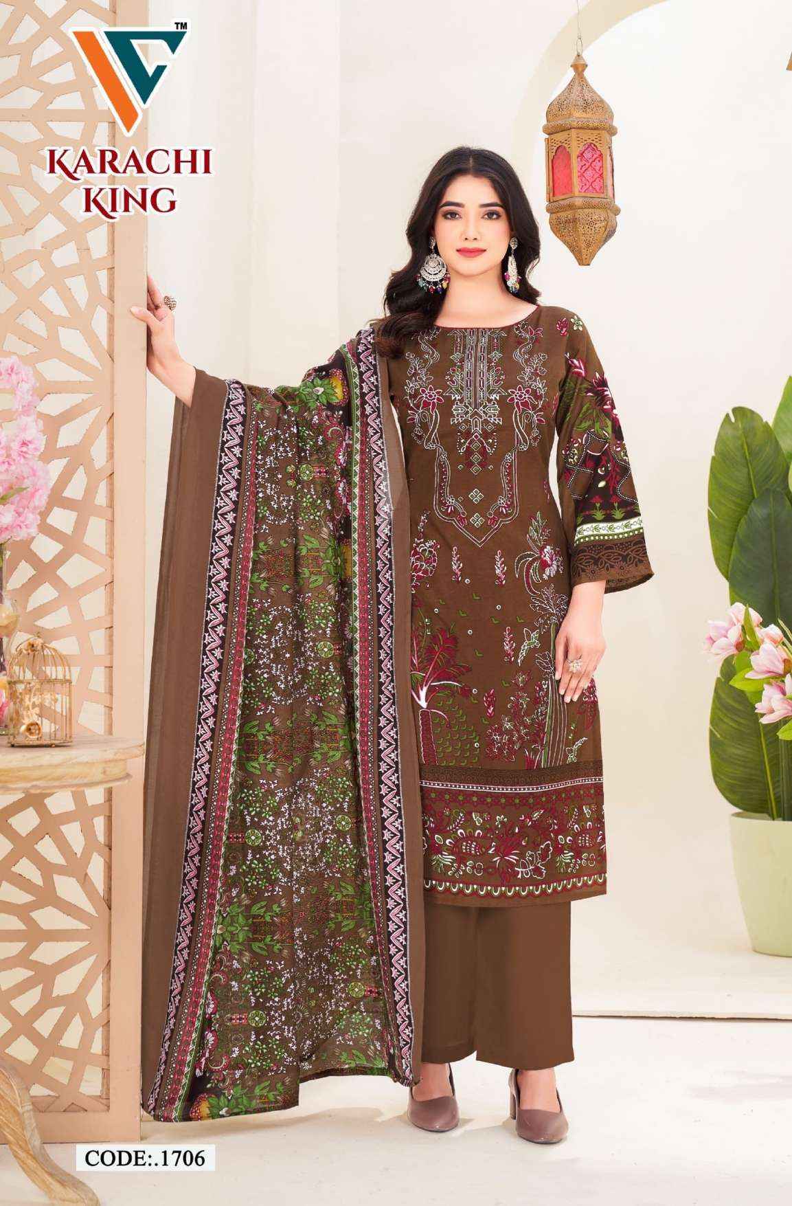 Vandana Creation Karachi King Vol 17 Cotton Dress Material 8 pcs Catalogue