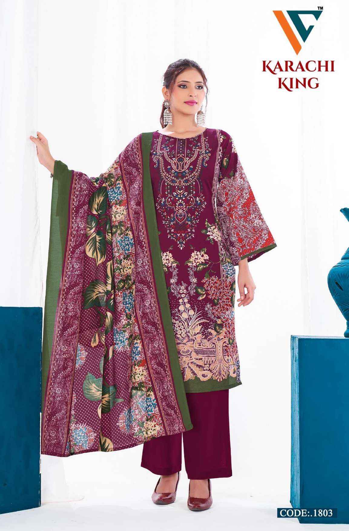 Vandana Creation Karachi King Vol 18 Cotton Dress Material 8 pcs Catalogue