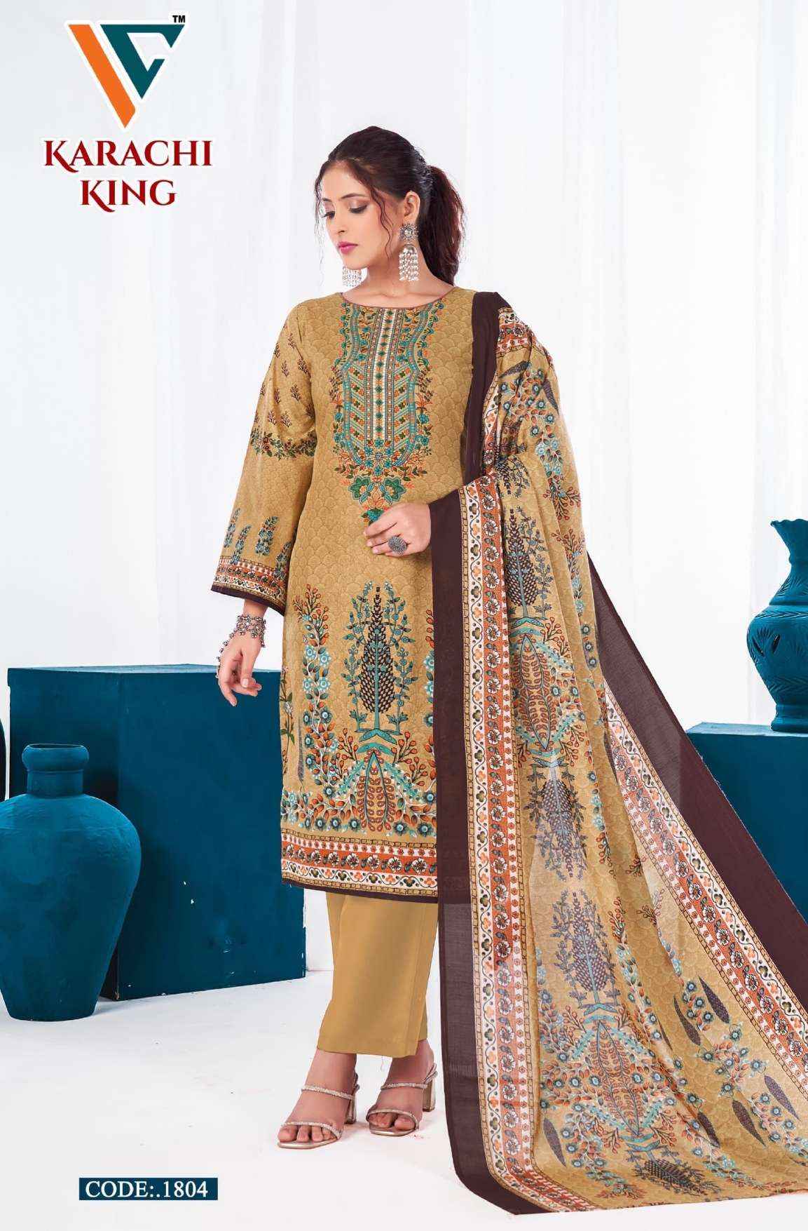 Vandana Creation Karachi King Vol 18 Cotton Dress Material 8 pcs Catalogue