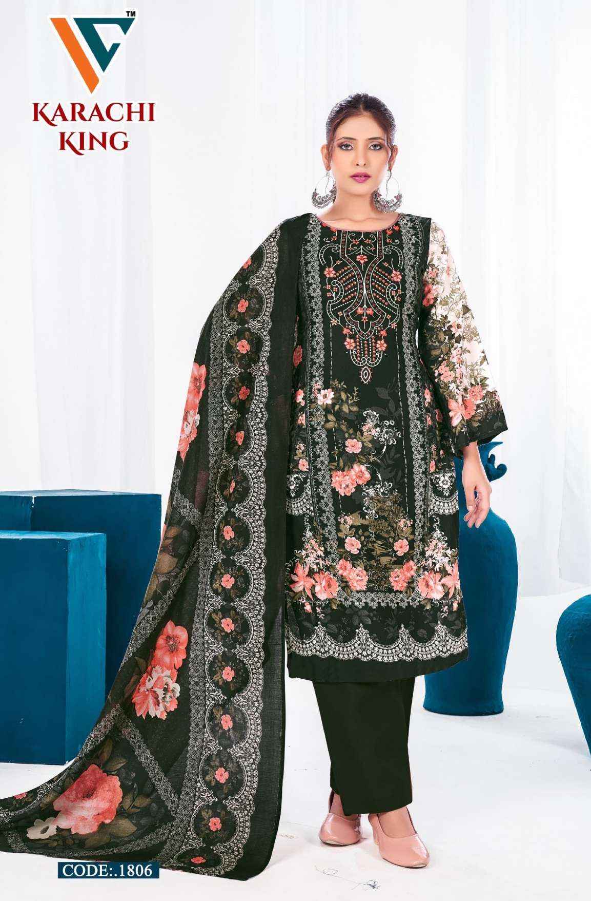 Vandana Creation Karachi King Vol 18 Cotton Dress Material 8 pcs Catalogue