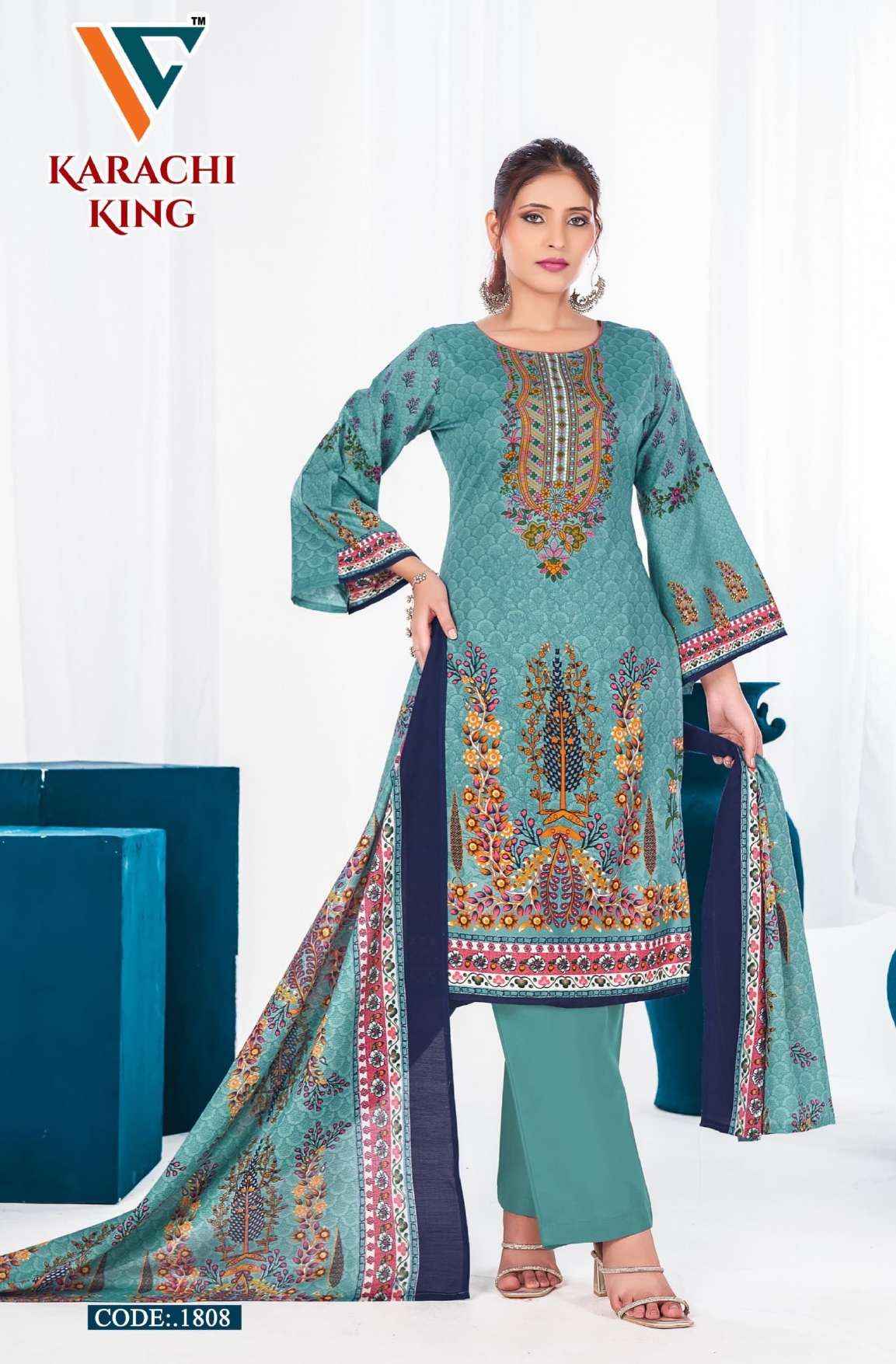 Vandana Creation Karachi King Vol 18 Cotton Dress Material 8 pcs Catalogue