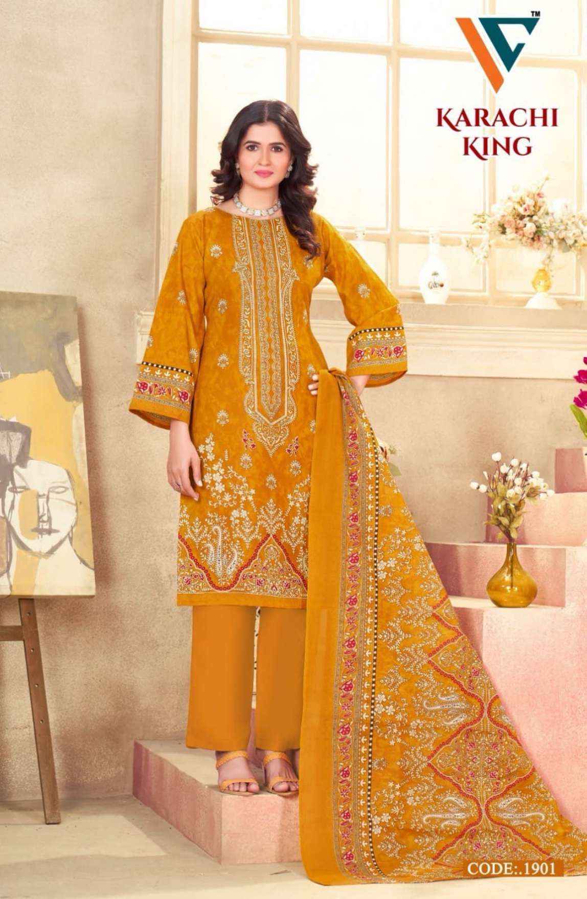 Vandana Creation Karachi King Vol 19 Cotton Dress Material 8 pcs Catalogue