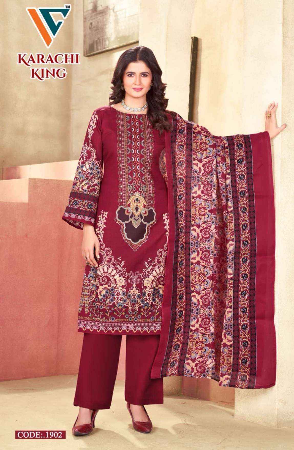 Vandana Creation Karachi King Vol 19 Cotton Dress Material 8 pcs Catalogue