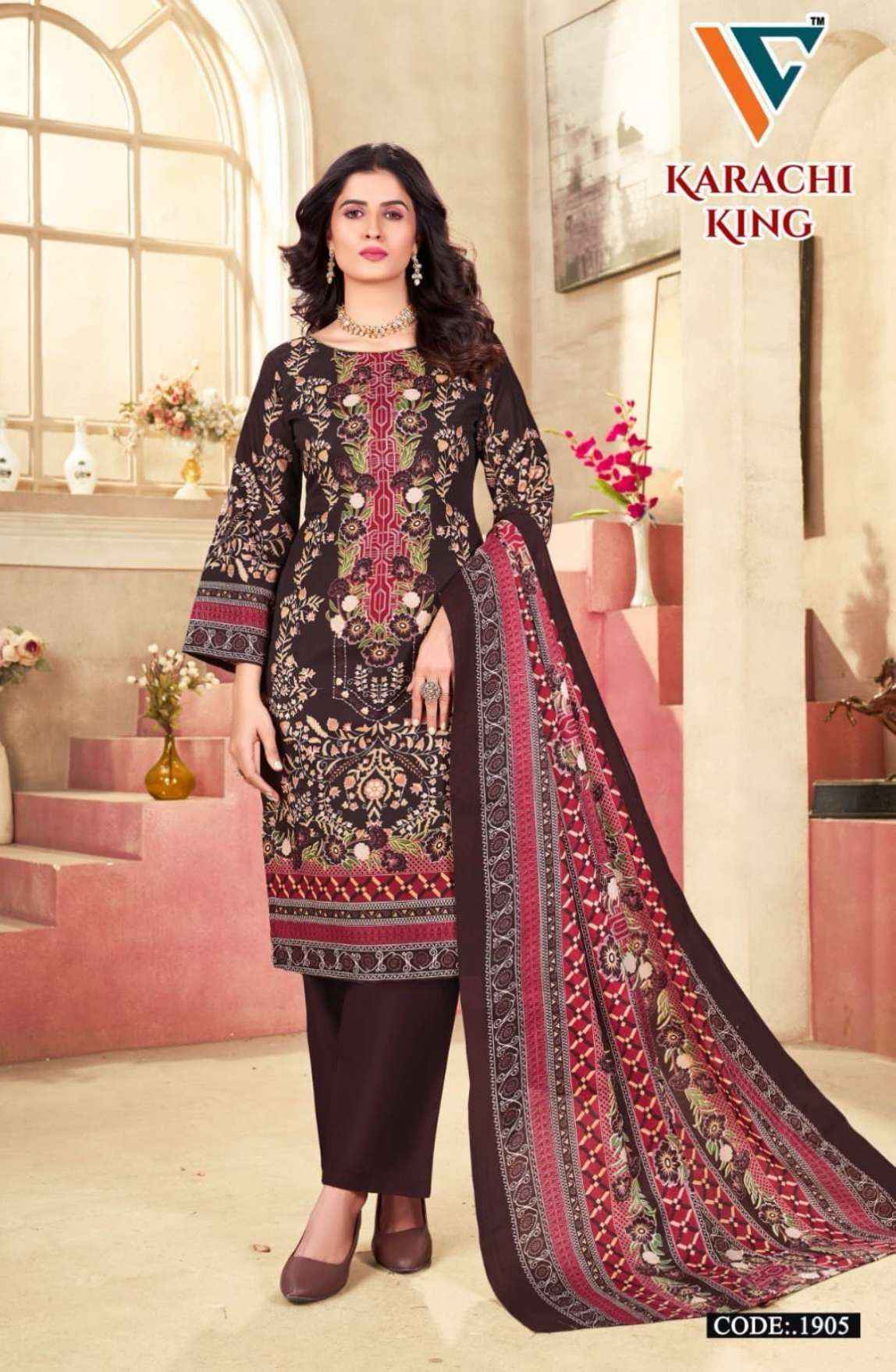 Vandana Creation Karachi King Vol 19 Cotton Dress Material 8 pcs Catalogue