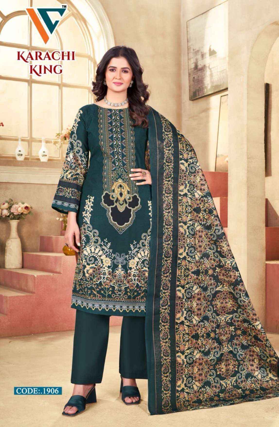 Vandana Creation Karachi King Vol 19 Cotton Dress Material 8 pcs Catalogue