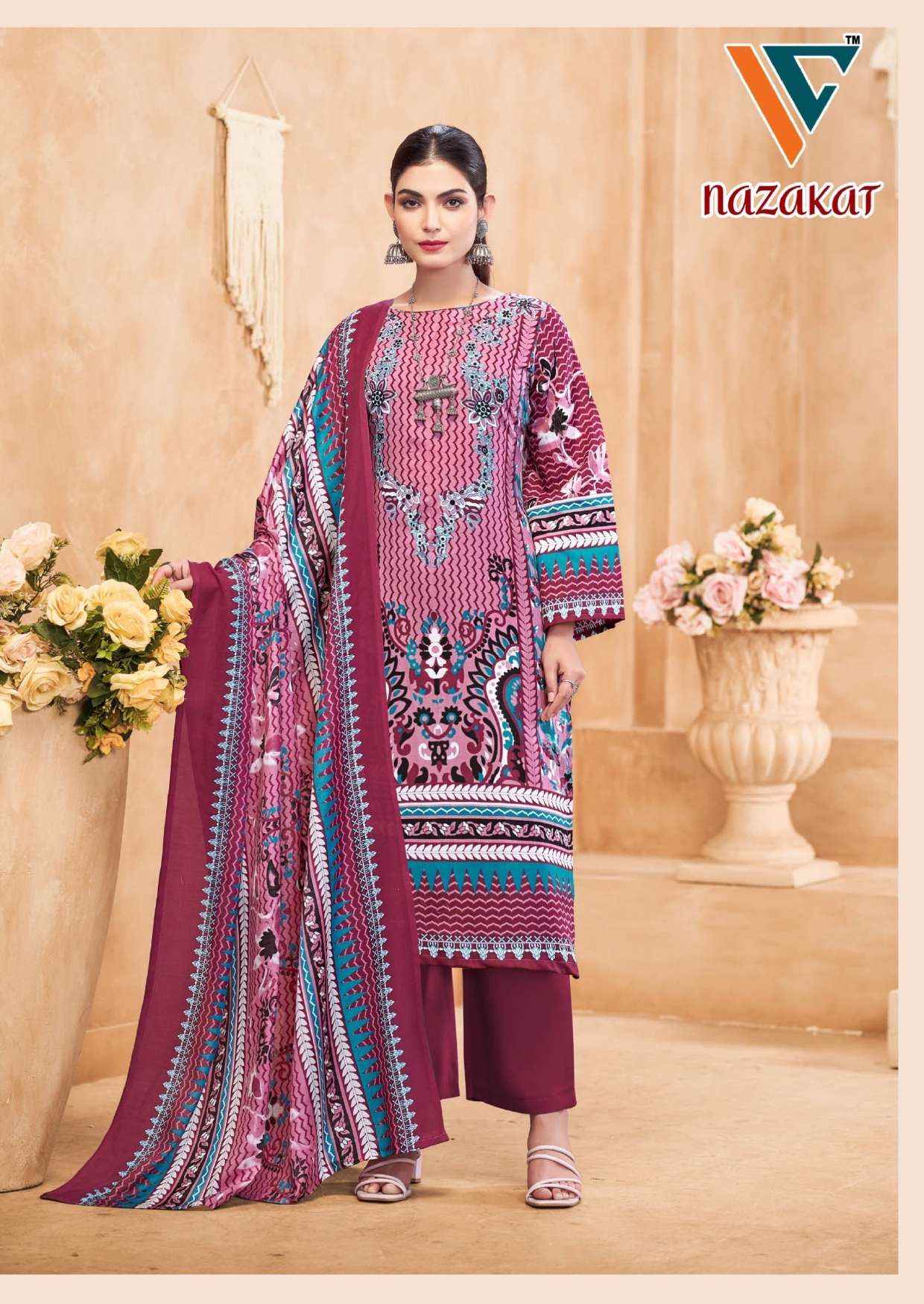 Vandana Creation Nazakat Vol 7 Cotton Dress Material 8 pcs Catalogue