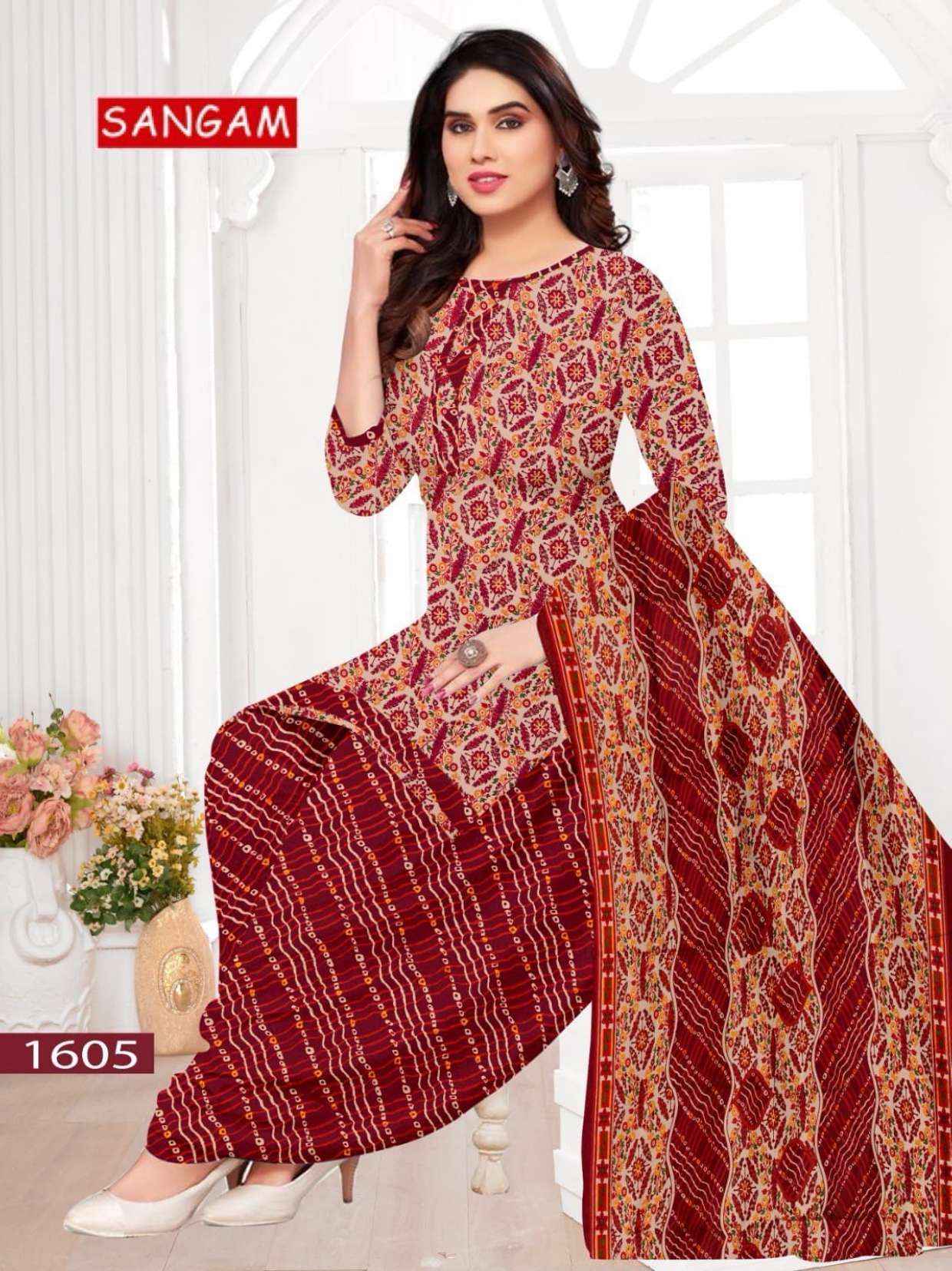 Vandana Creation Sangam‎‎ Vol 16 Cotton Dress Material 12 pcs Catalogue