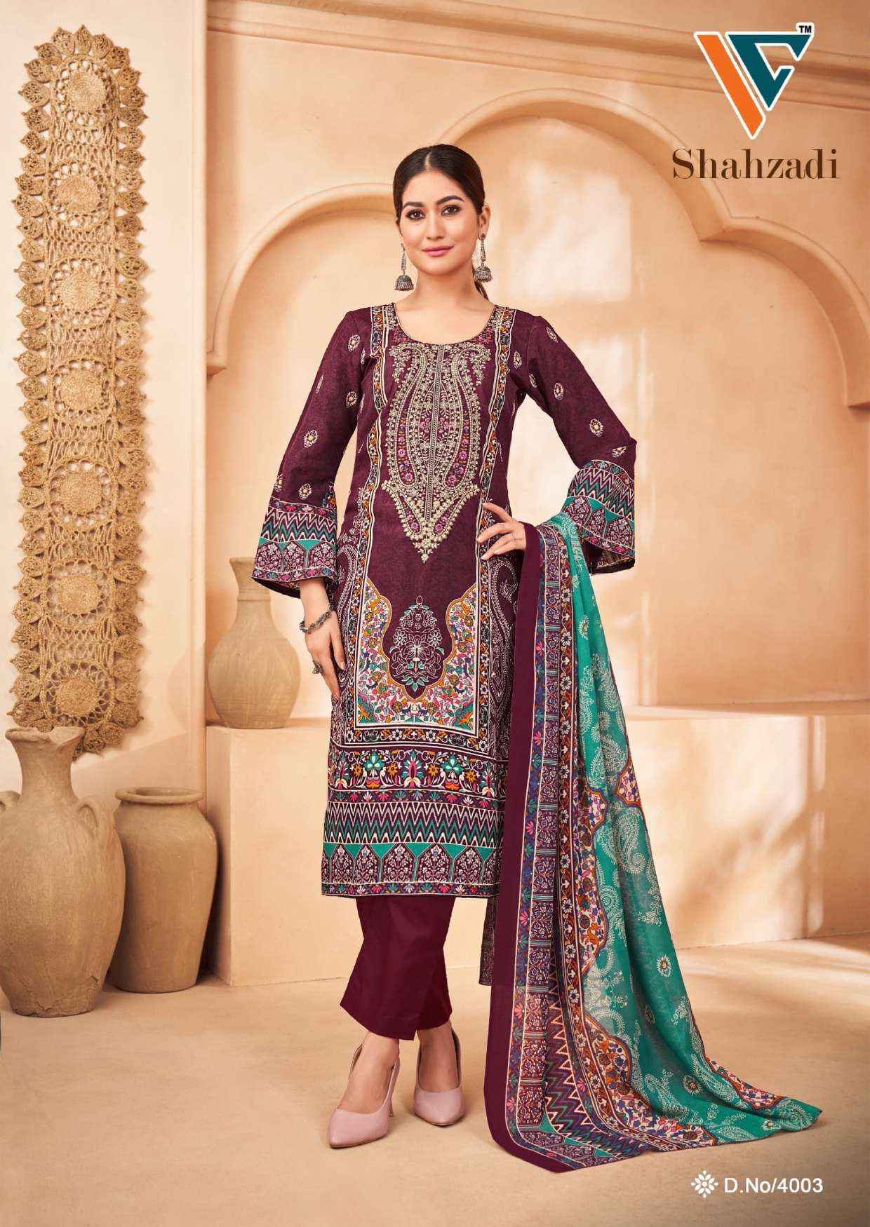 Vandana Creation Shahzadi Vol 4 Cotton Dress Material 8 pcs Catalogue