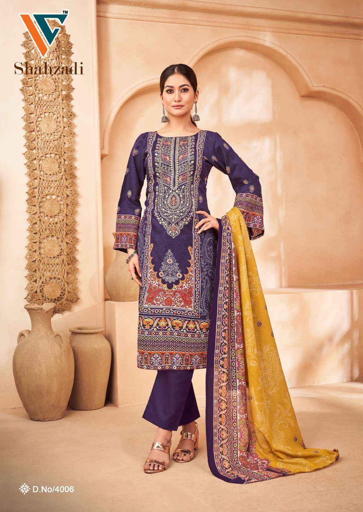 Vandana Creation Shahzadi Vol 4 Cotton Dress Material 8 pcs Catalogue