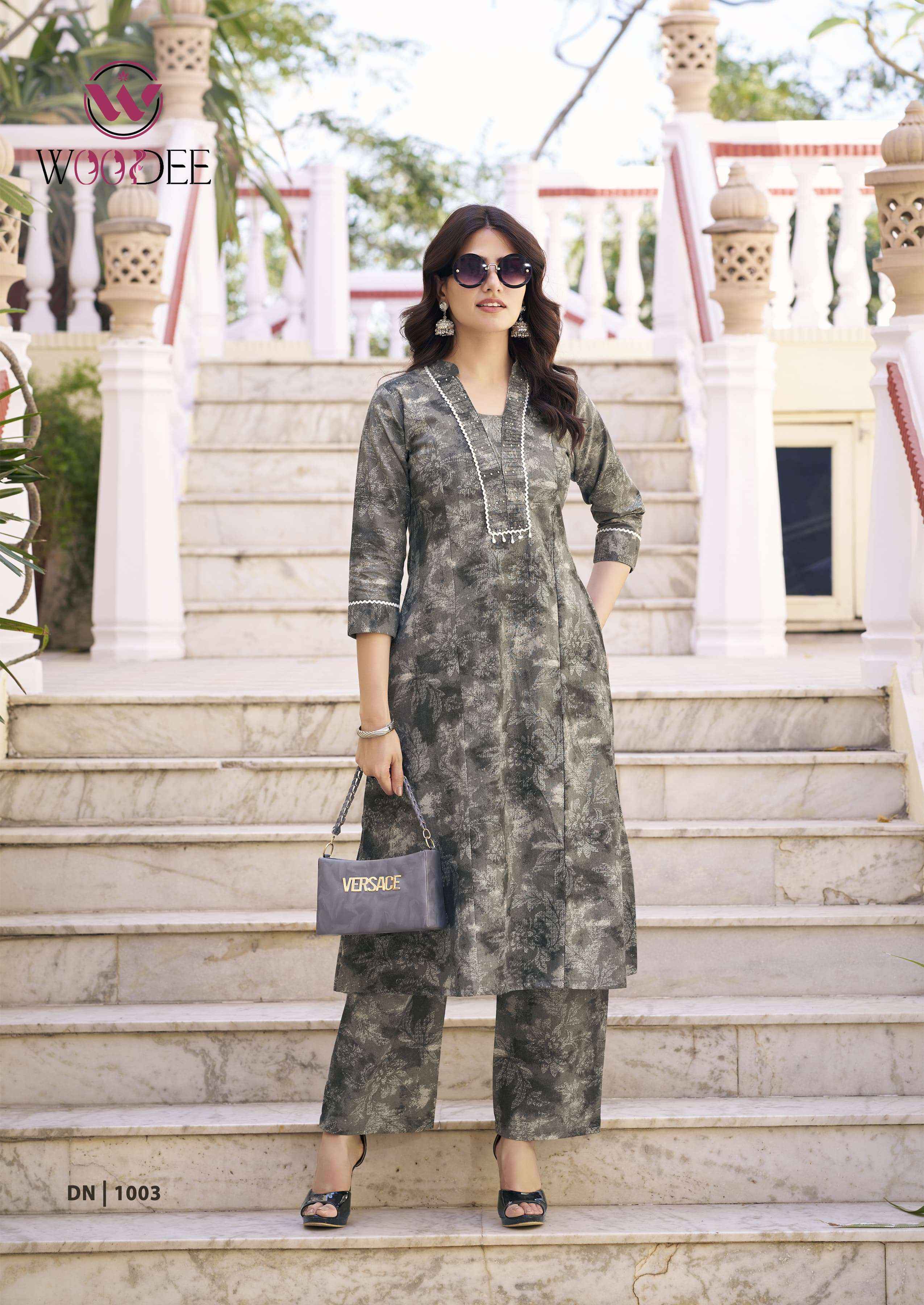 Woodee Aneri Cotton Kurti With Bottom 6 pcs Catalogue