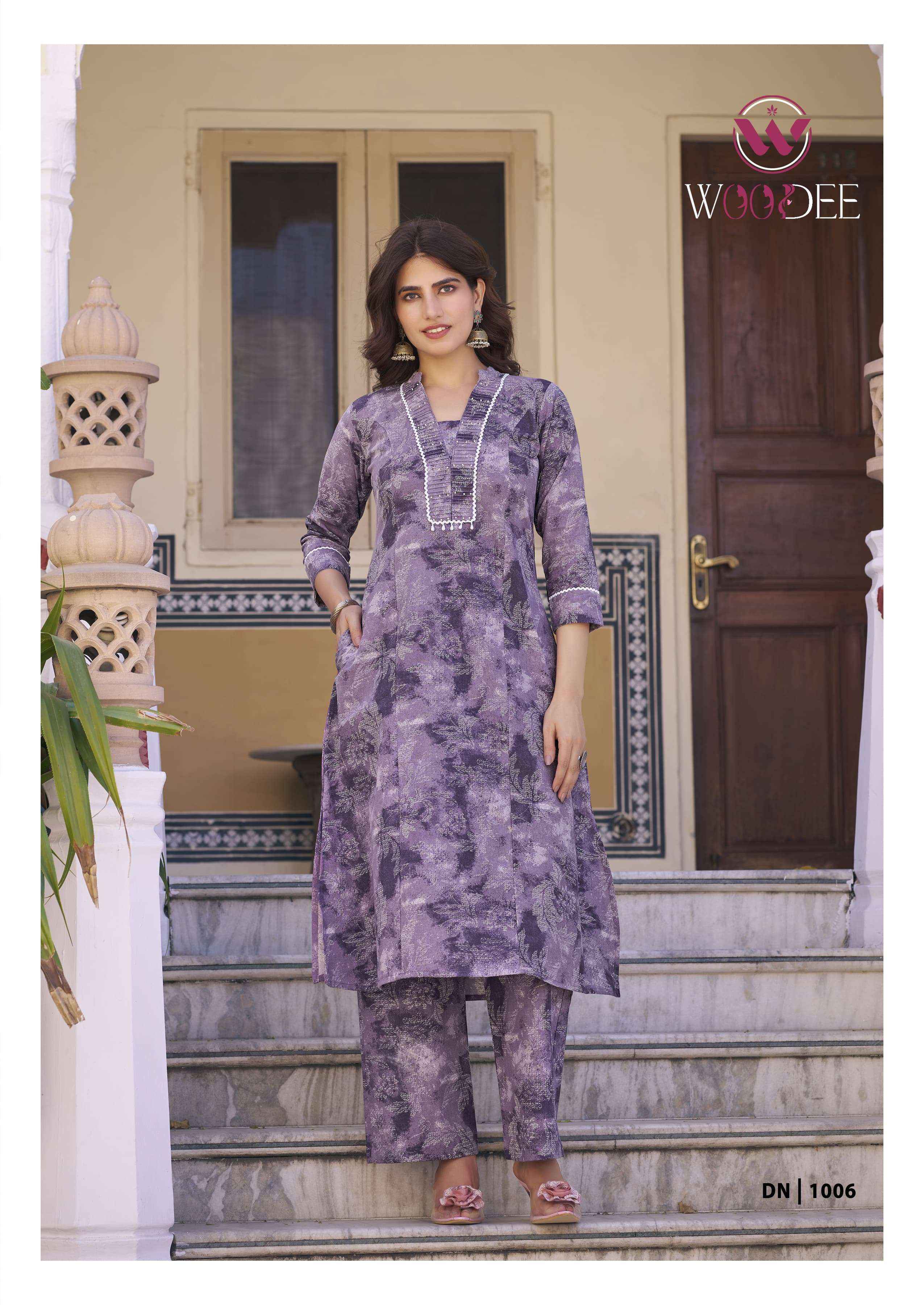 Woodee Aneri Cotton Kurti With Bottom 6 pcs Catalogue