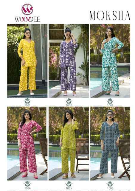 Woodee Moksha Cotton Co-Ord Set 6 pcs Catalogue
