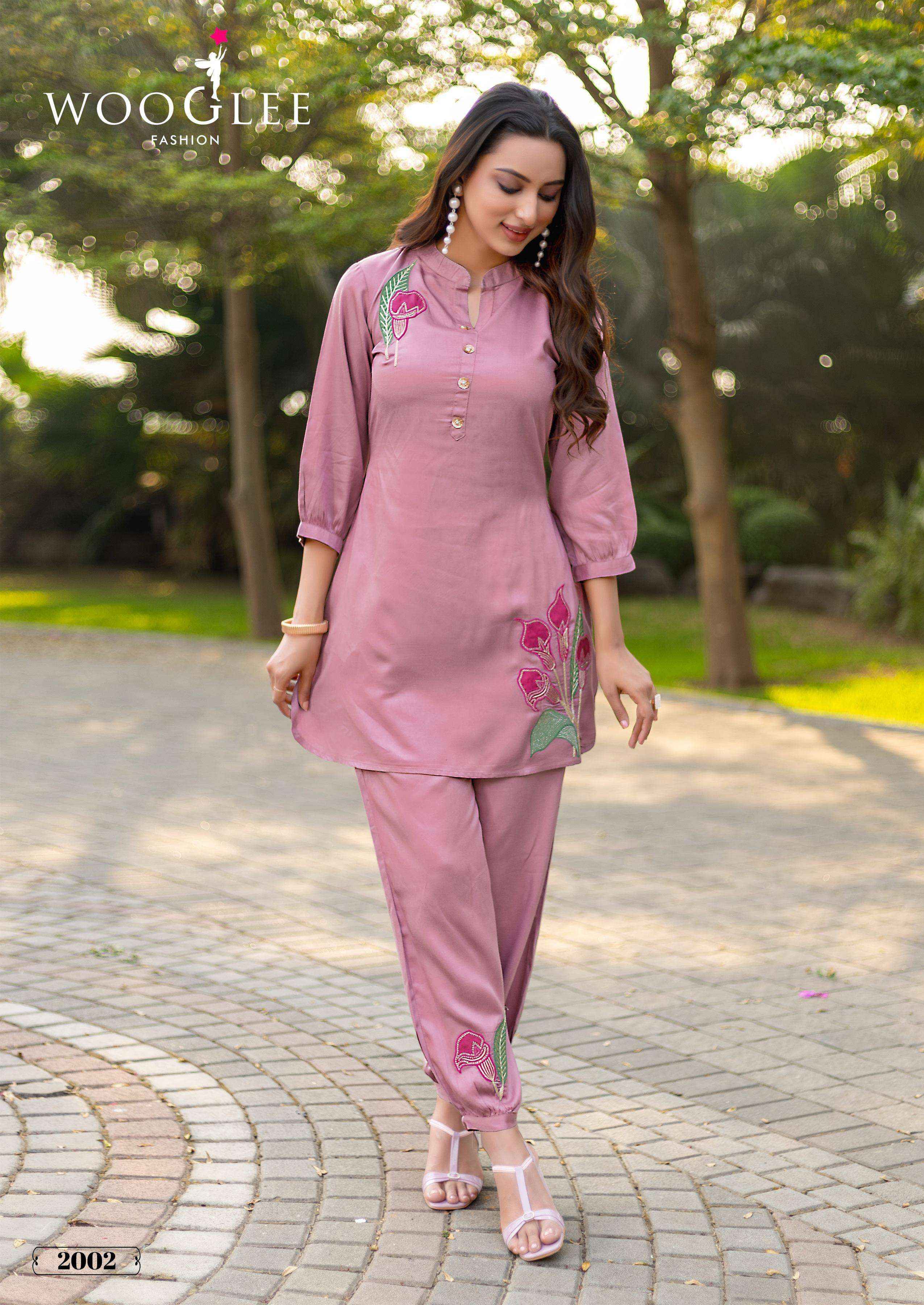 Wooglee Rich Look Viscouse Co Ord Set 4 pcs Catalogue
