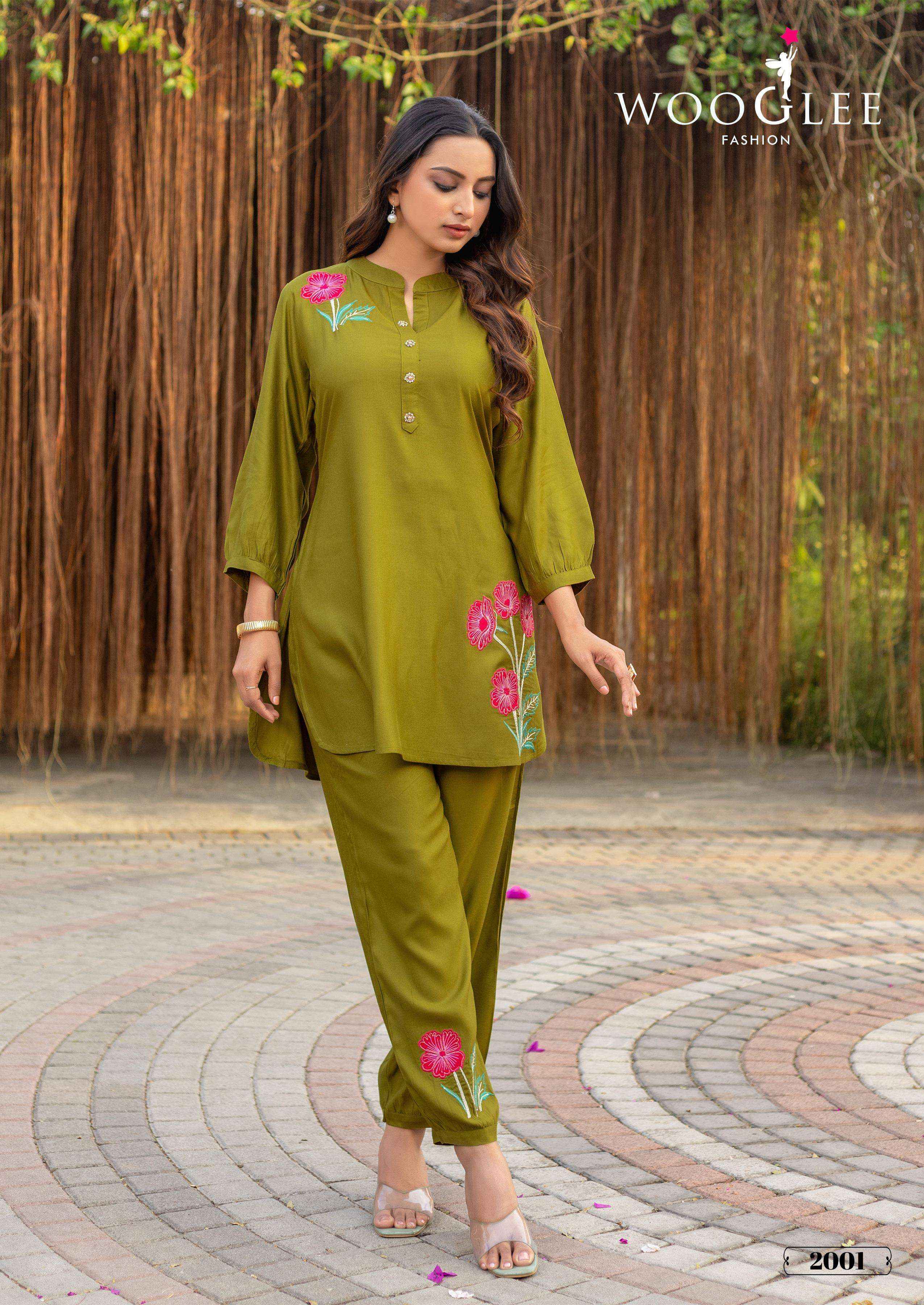 Wooglee Rich Look Viscouse Co Ord Set 4 pcs Catalogue