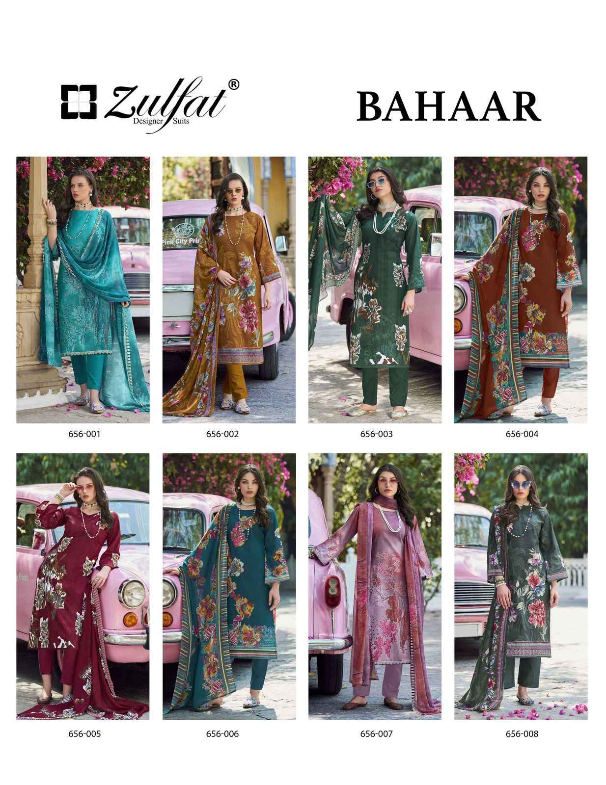 Zulfat Bahaar Cottn Dress Material 8 pcs Catalogue