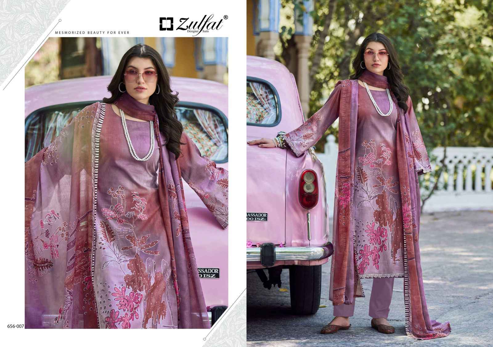 Zulfat Bahaar Cottn Dress Material 8 pcs Catalogue