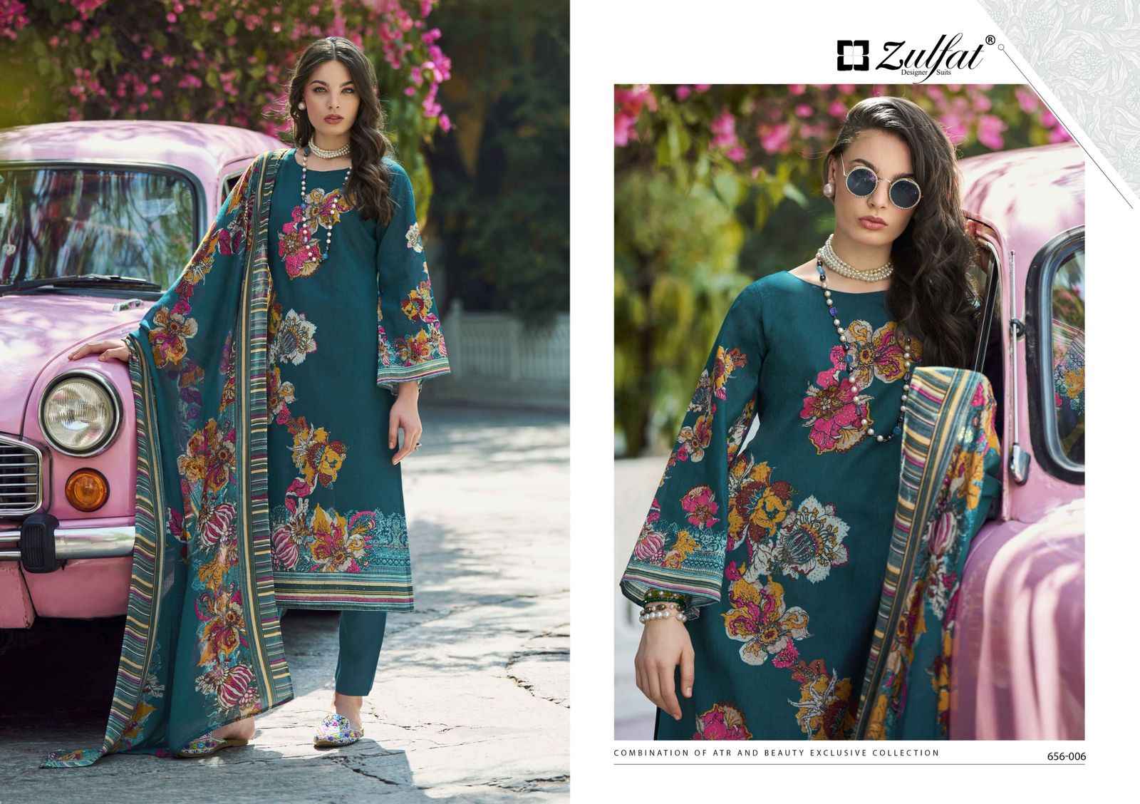 Zulfat Bahaar Cottn Dress Material 8 pcs Catalogue