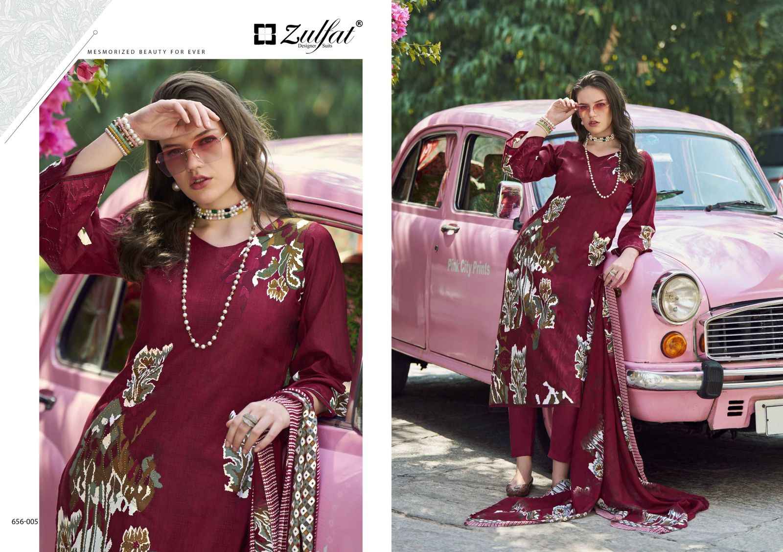 Zulfat Bahaar Cottn Dress Material 8 pcs Catalogue