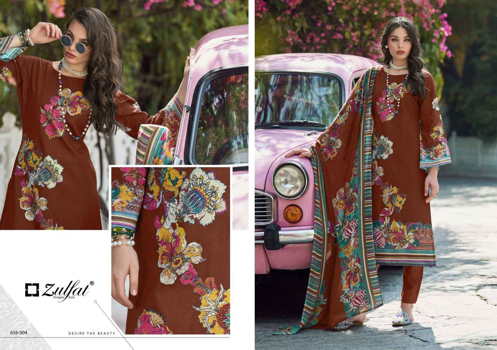 Zulfat Bahaar Cottn Dress Material 8 pcs Catalogue