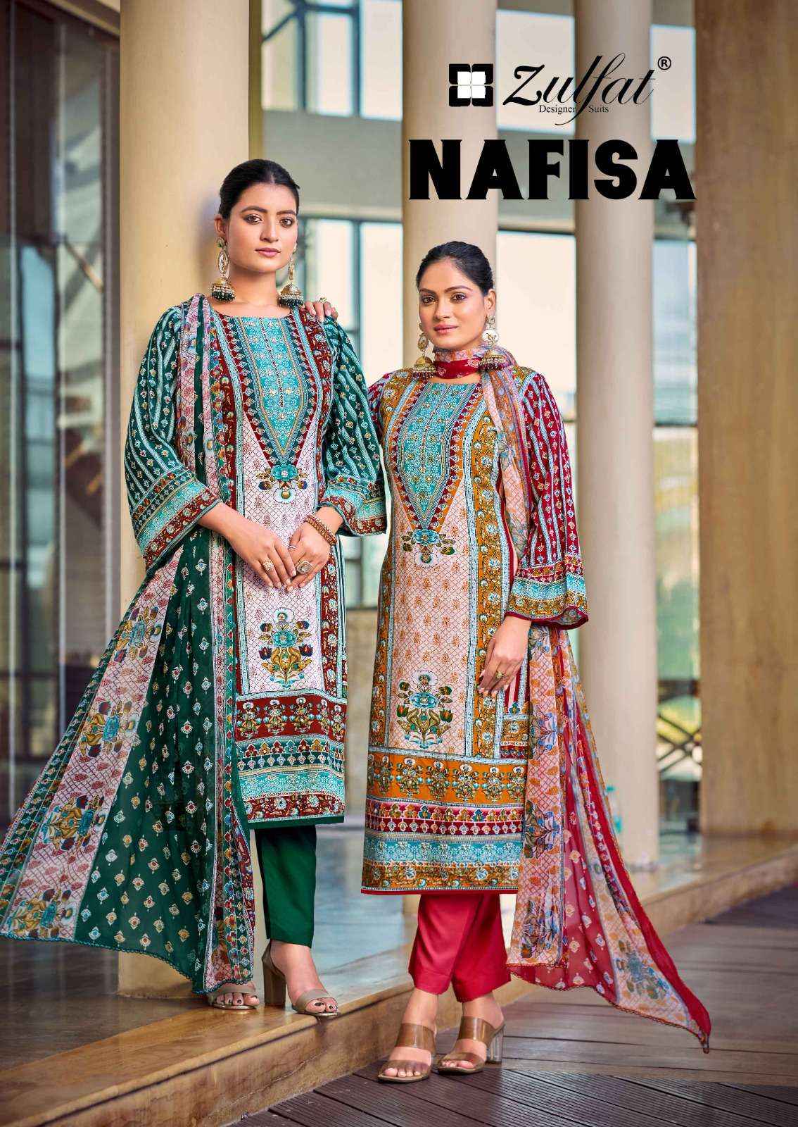 Zulfat Nafisa Viscose Rayon Dress Material 6 pcs Catalogue