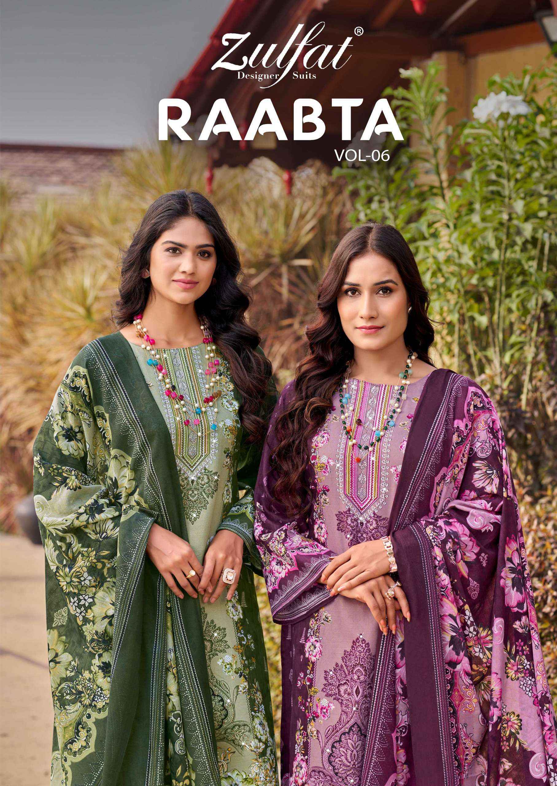 Zulfat Raabta Vol 6 Jam Cotton Dress Material 6 pcs Catalogue