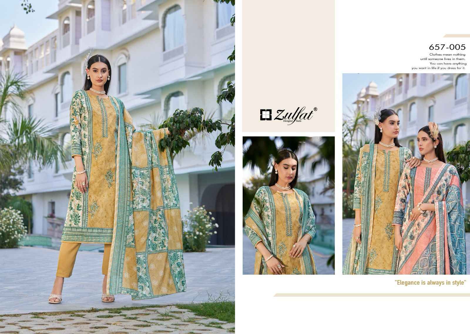 Zulfat Venisha Cotton Dress Material 8 pcs Catalogue