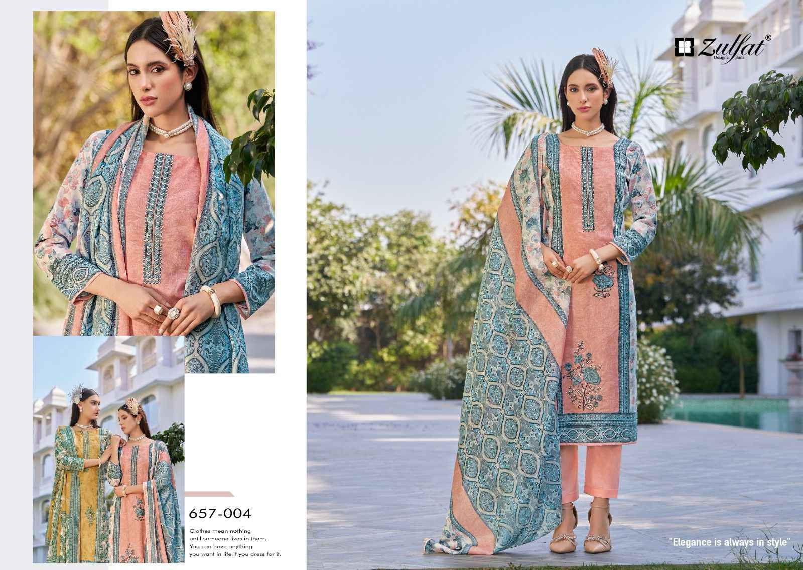 Zulfat Venisha Cotton Dress Material 8 pcs Catalogue