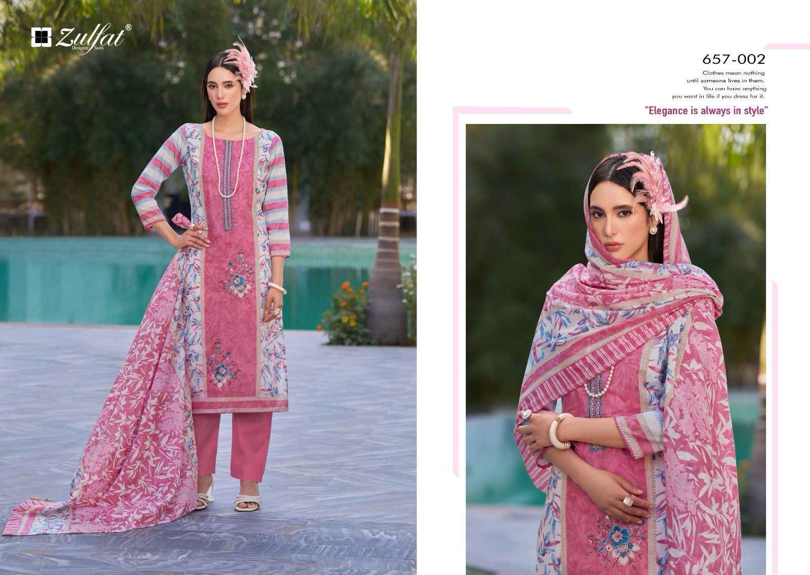 Zulfat Venisha Cotton Dress Material 8 pcs Catalogue