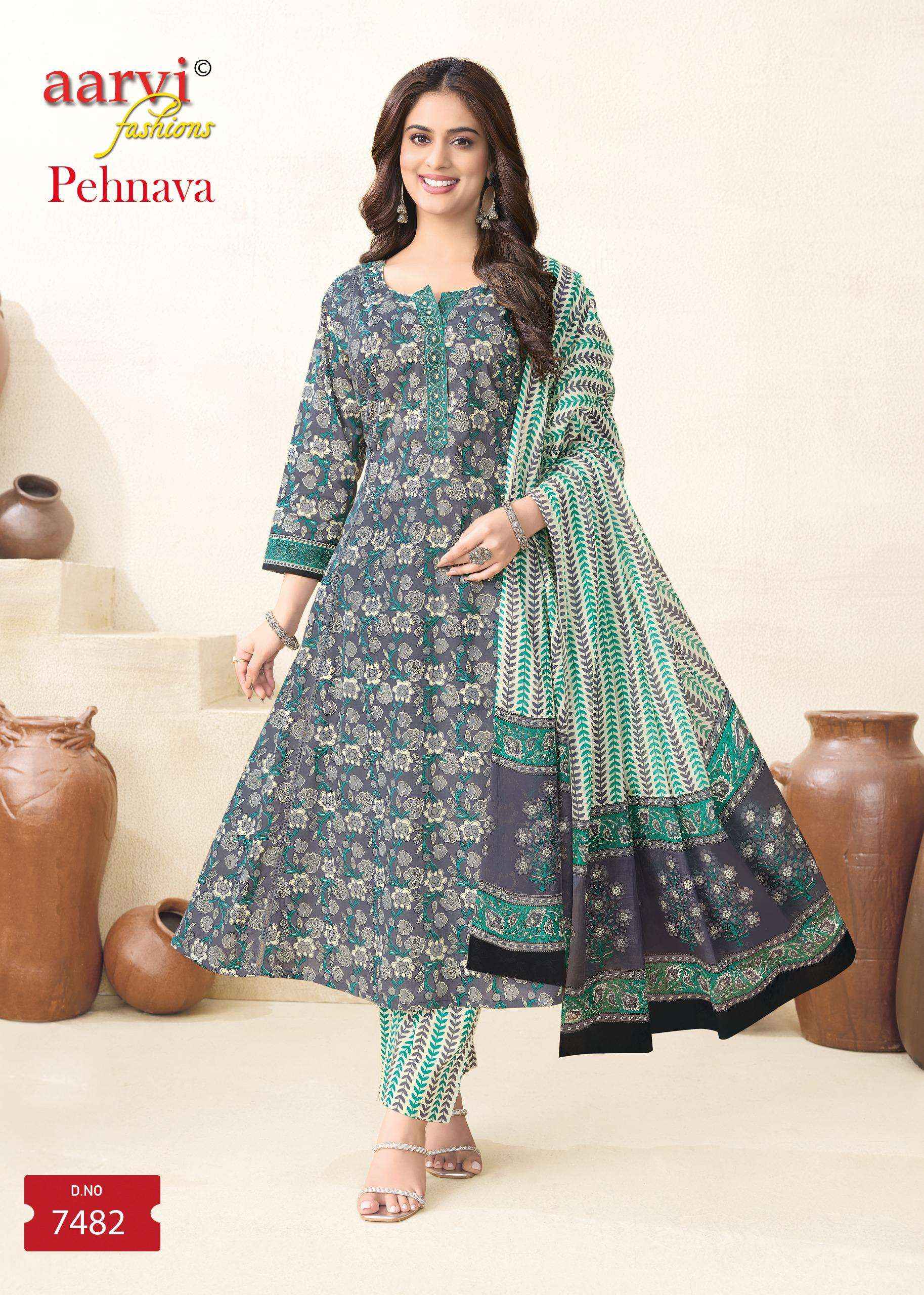 Aarvi Fashion Pehnava Vol 1 Radymade Cotton Dress 8 pcs Catalogue