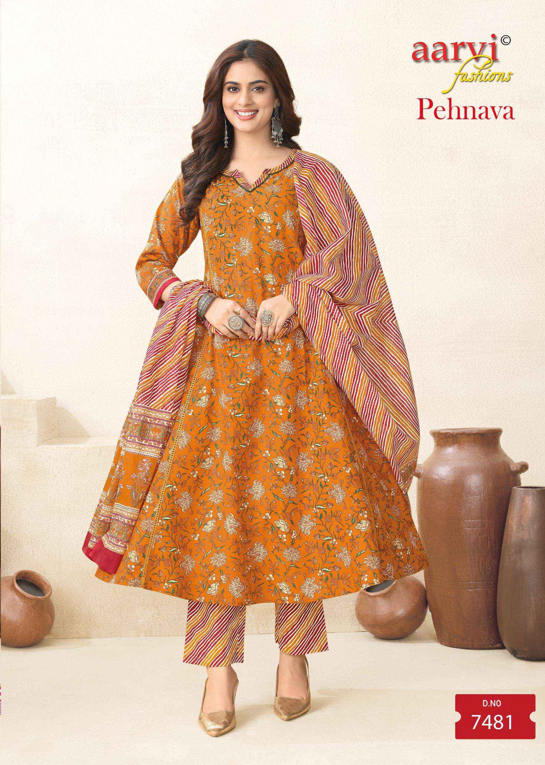 Aarvi Fashion Pehnava Vol 1 Radymade Cotton Dress 8 pcs Catalogue