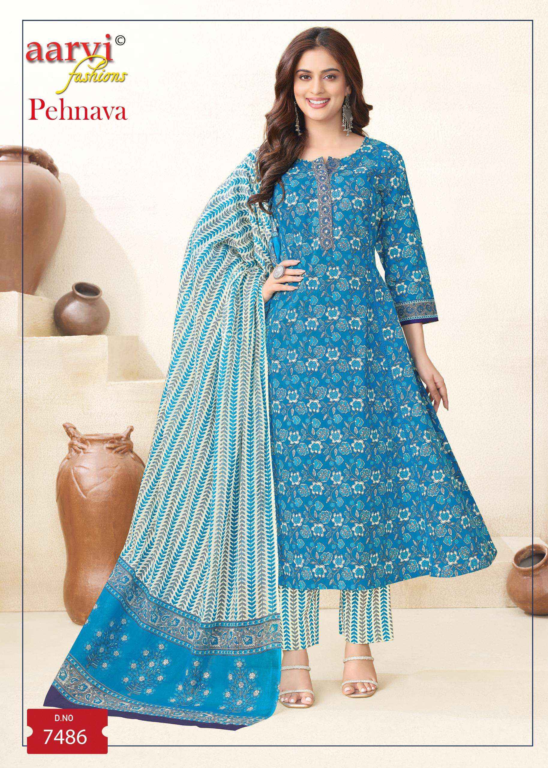 Aarvi Fashion Pehnava Vol 1 Radymade Cotton Dress 8 pcs Catalogue