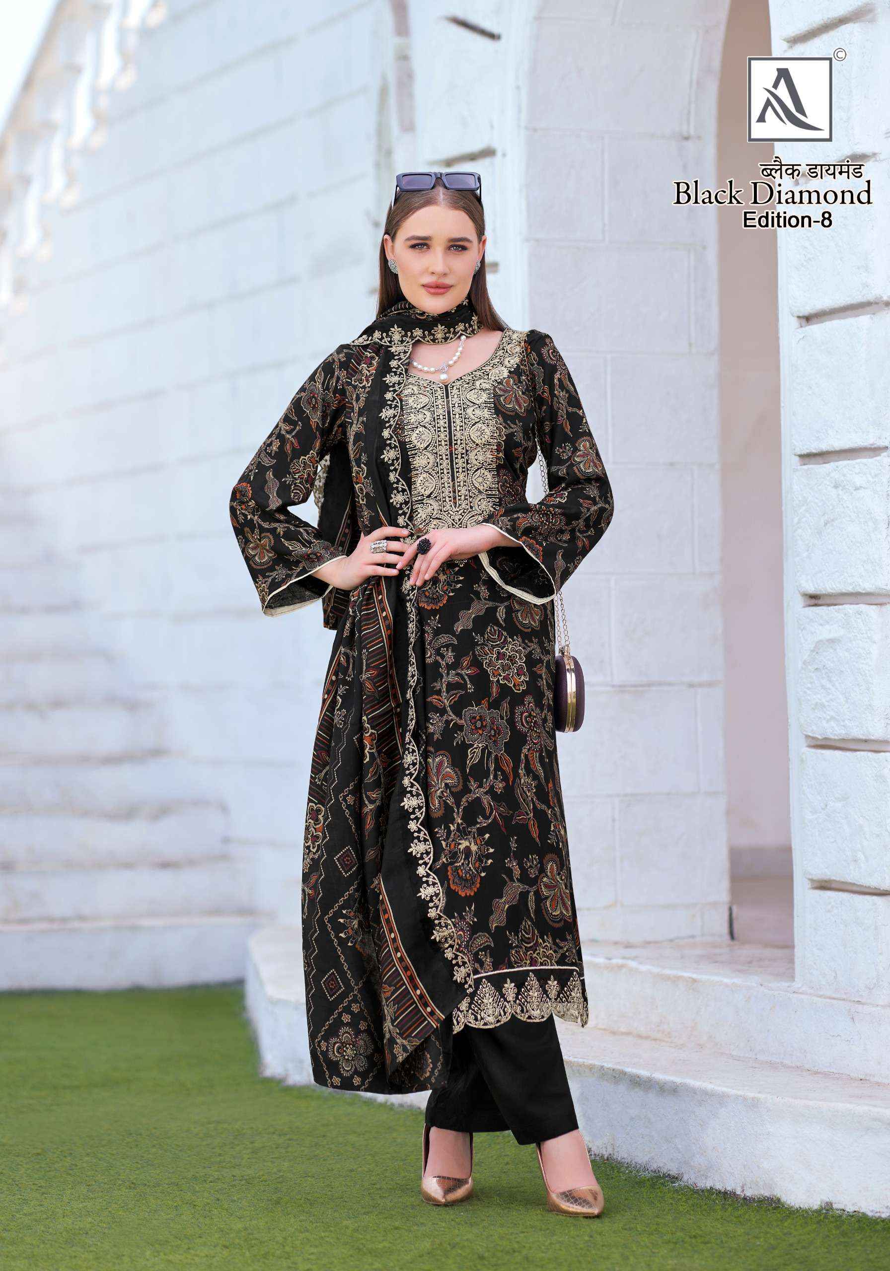 Alok Black Diamond Edition 8 Rayon Dress Material 6 pcs Catalogue
