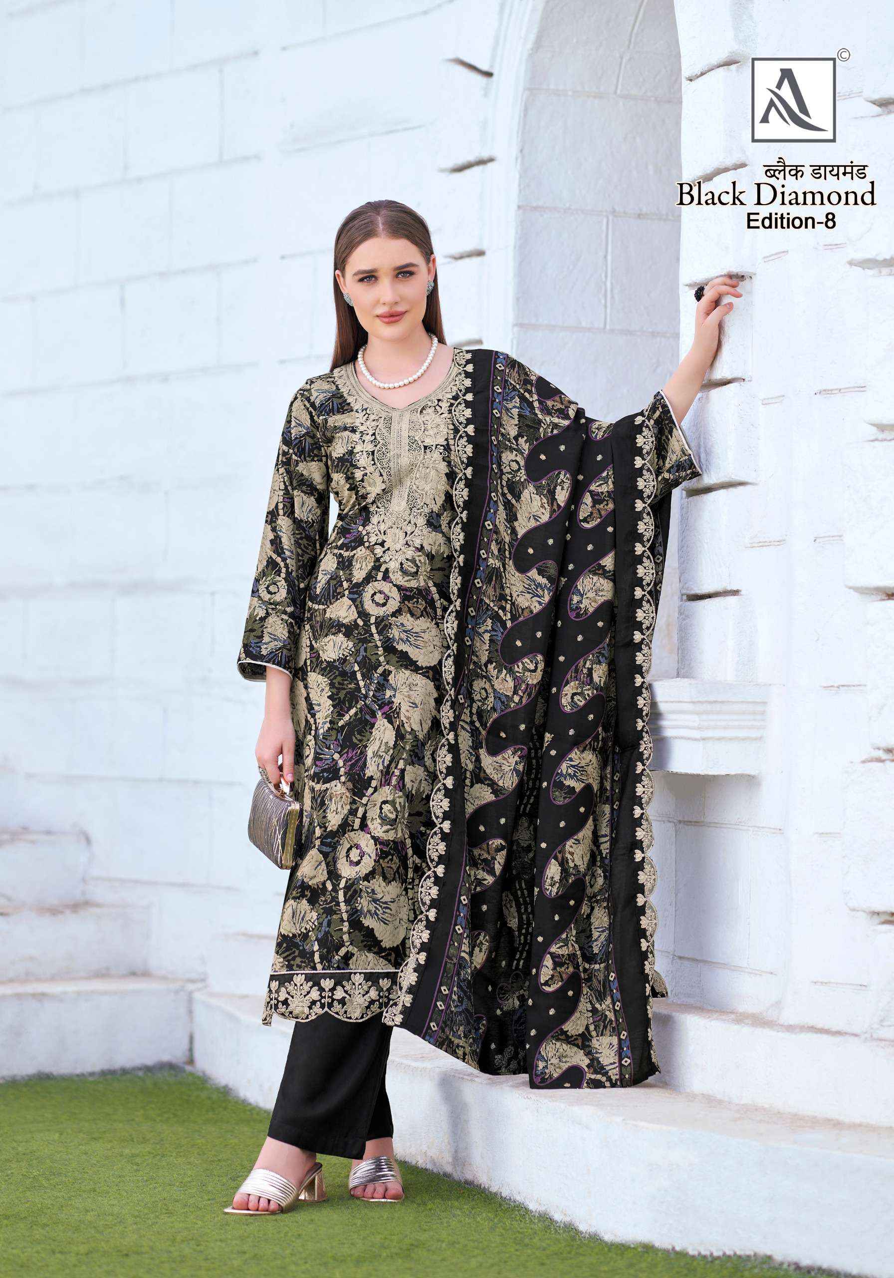 Alok Black Diamond Edition 8 Rayon Dress Material 6 pcs Catalogue