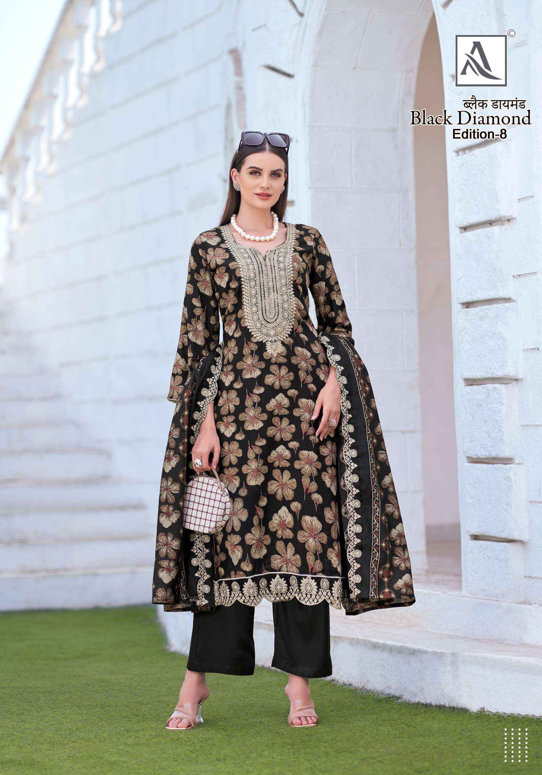 Alok Black Diamond Edition 8 Rayon Dress Material 6 pcs Catalogue