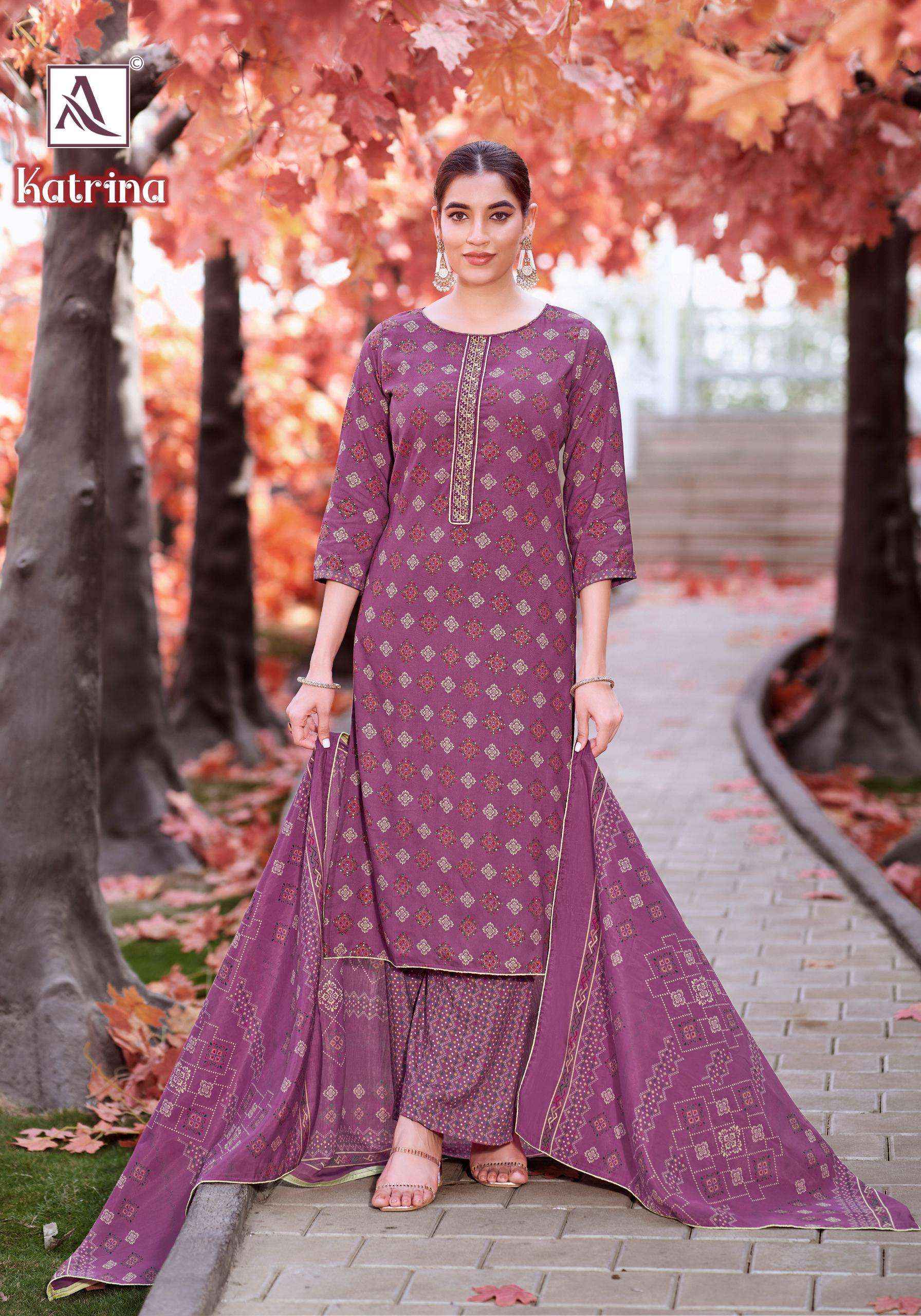 Alok Katrina Viscouse Dress Material 6 pcs Catalogue