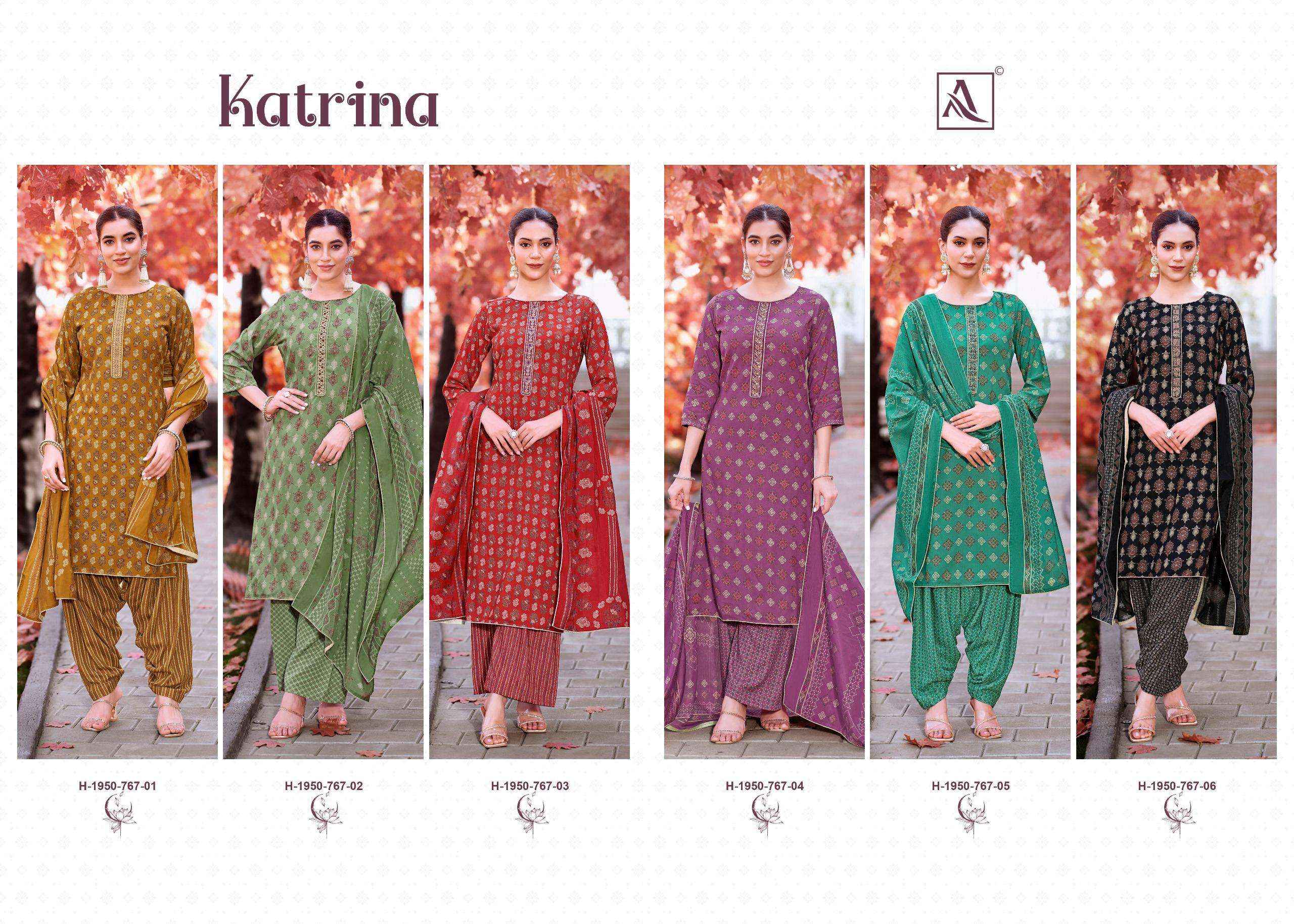 Alok Katrina Viscouse Dress Material 6 pcs Catalogue