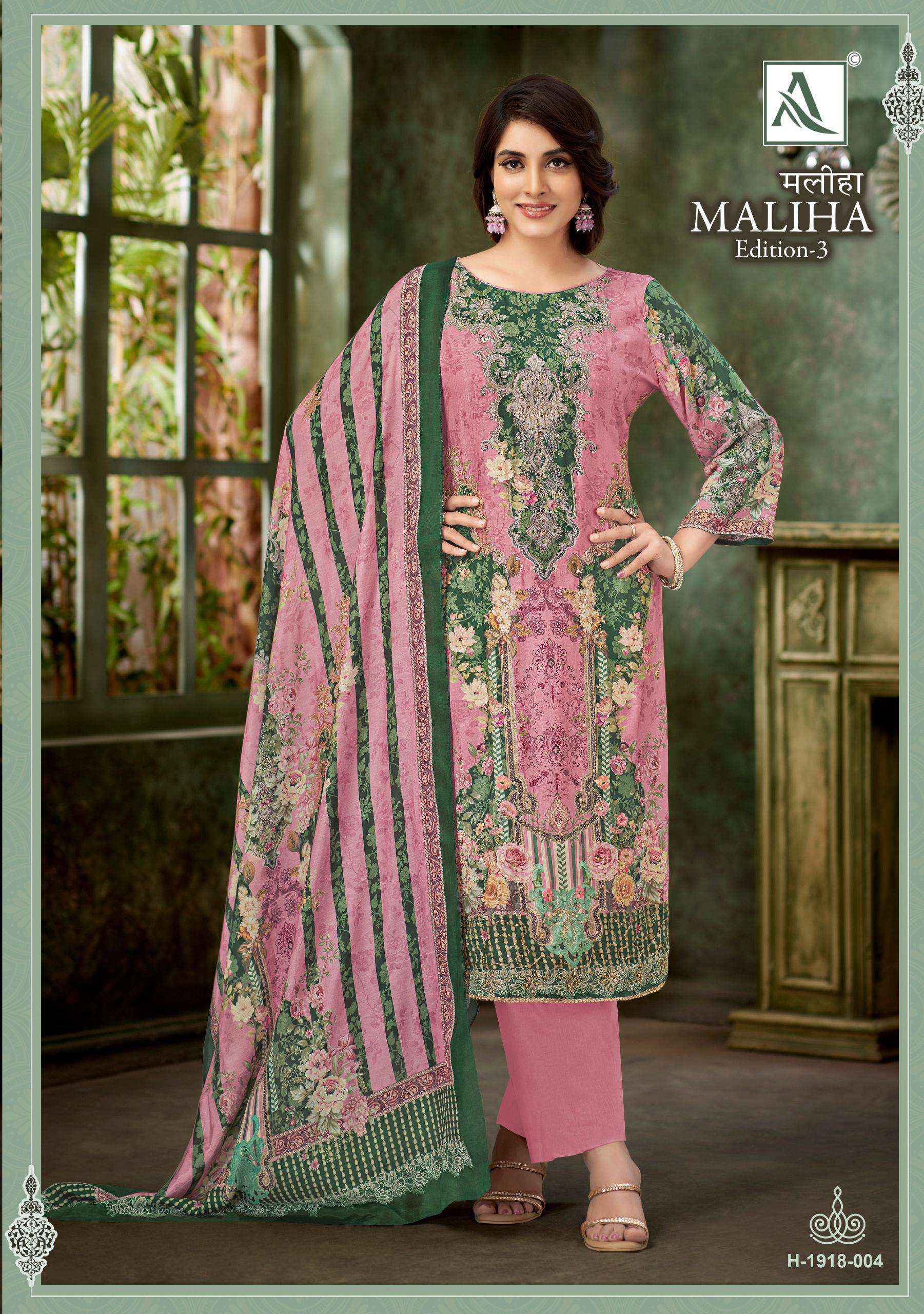 Alok Maliha Edition 3 Viscose Dress Material 4 pcs Catalogue