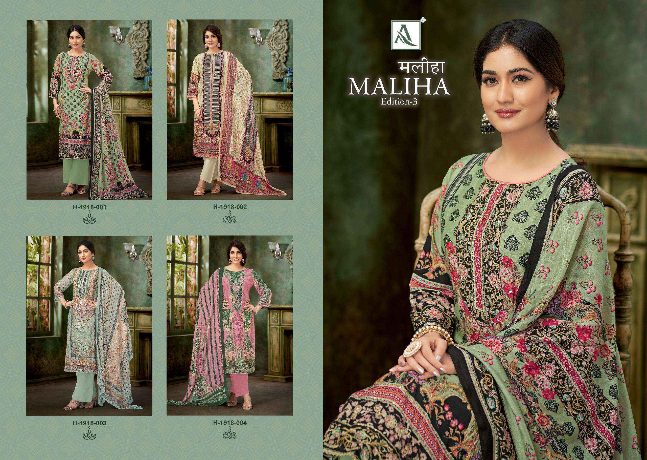 Alok Maliha Edition 3 Viscose Dress Material 4 pcs Catalogue