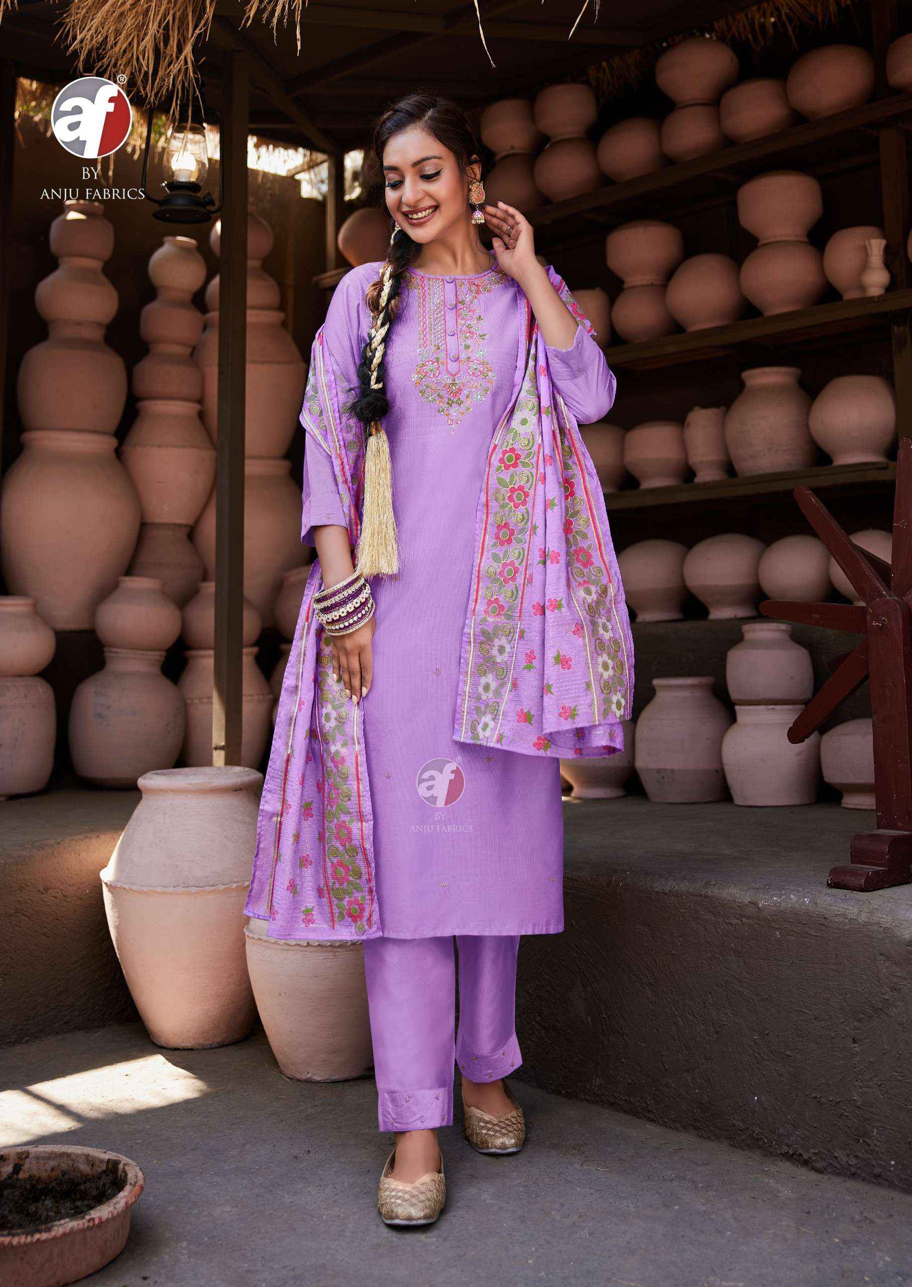 Anju Fabrics Once More Vol 5 Viscose Kurti Combo 6 pcs Catalogue