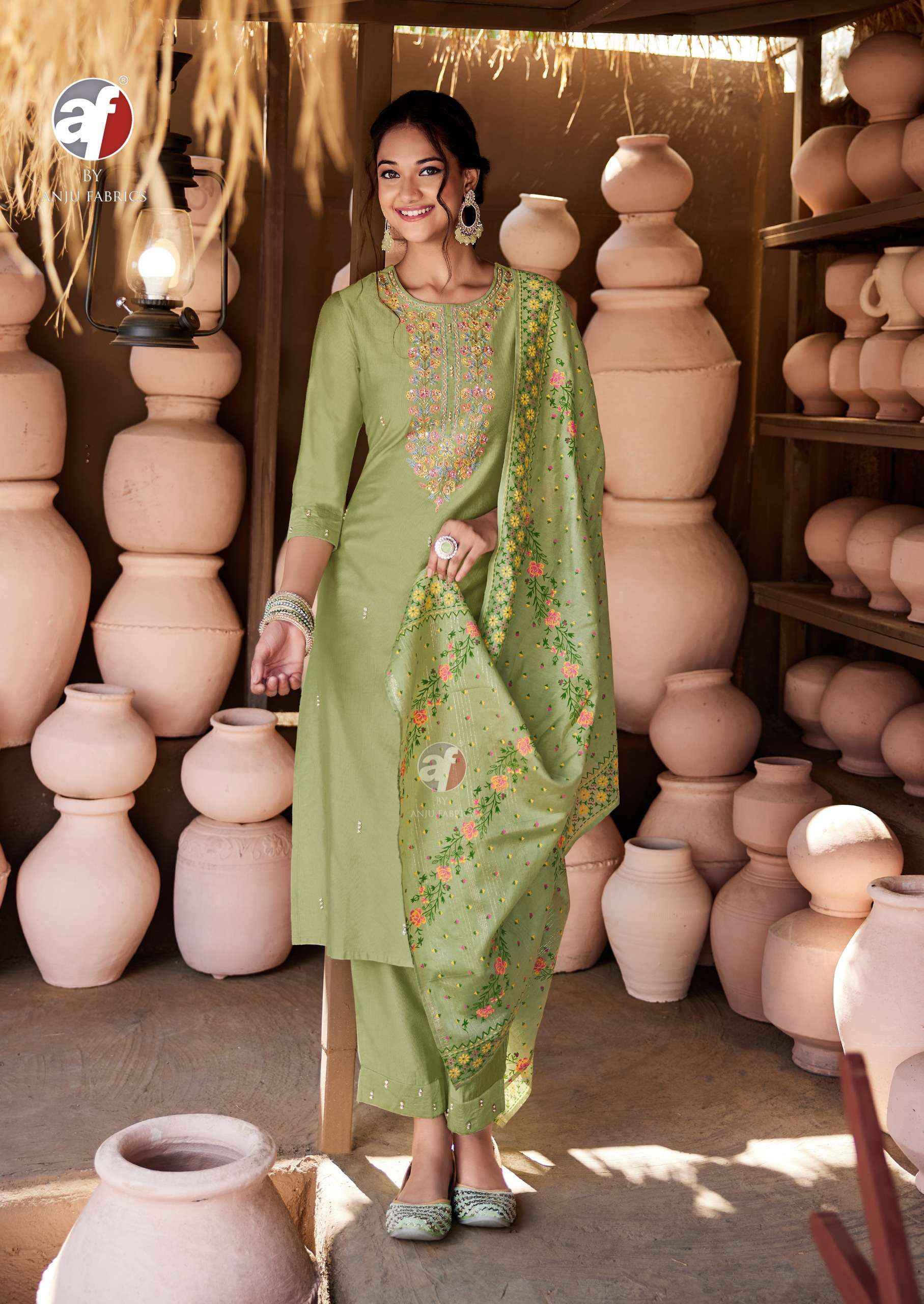 Anju Fabrics Once More Vol 5 Viscose Kurti Combo 6 pcs Catalogue