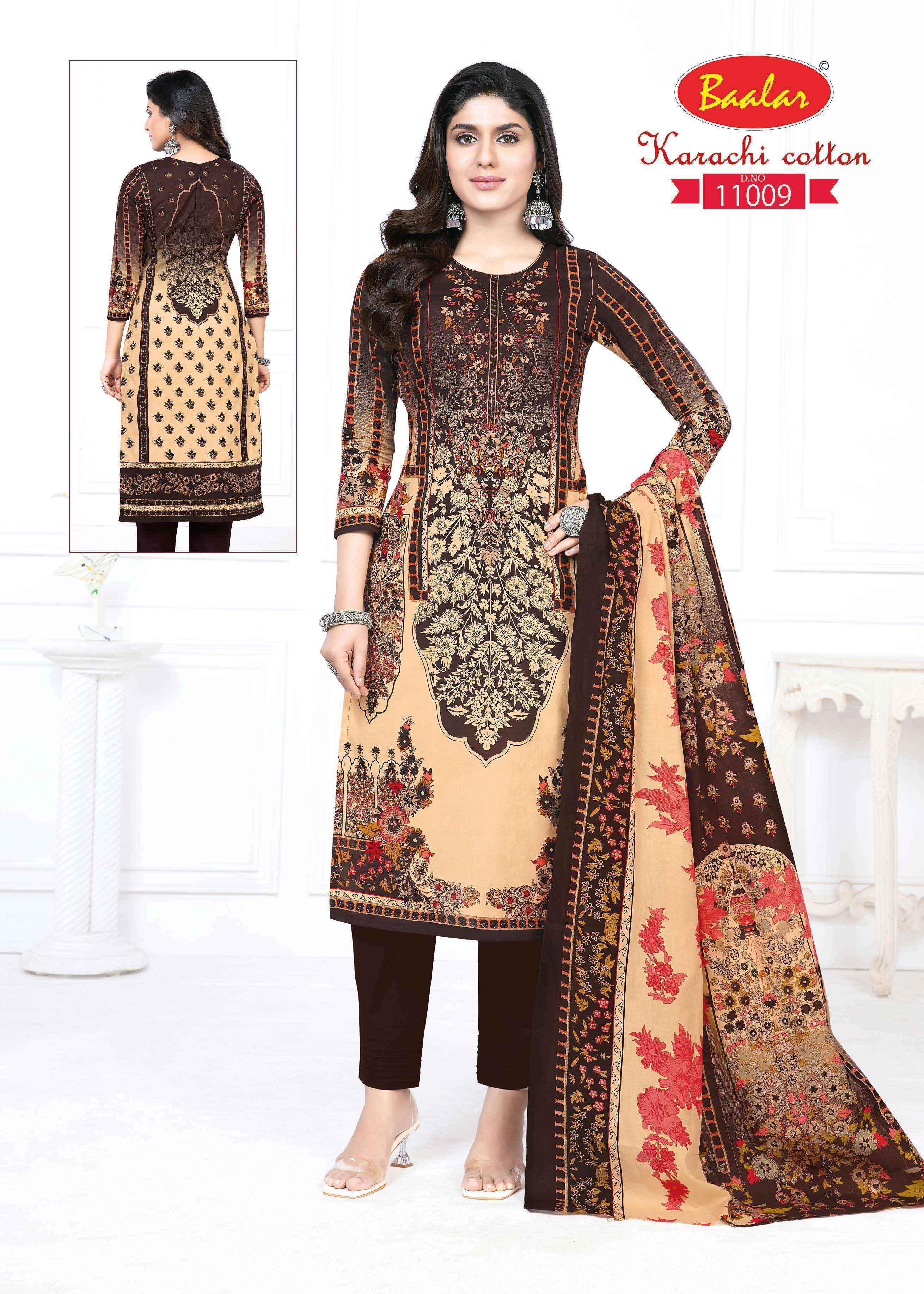 Baalar Karachi Cotton Vol 11 Lawn Cotton Dress Material 10 pcs Catalogue