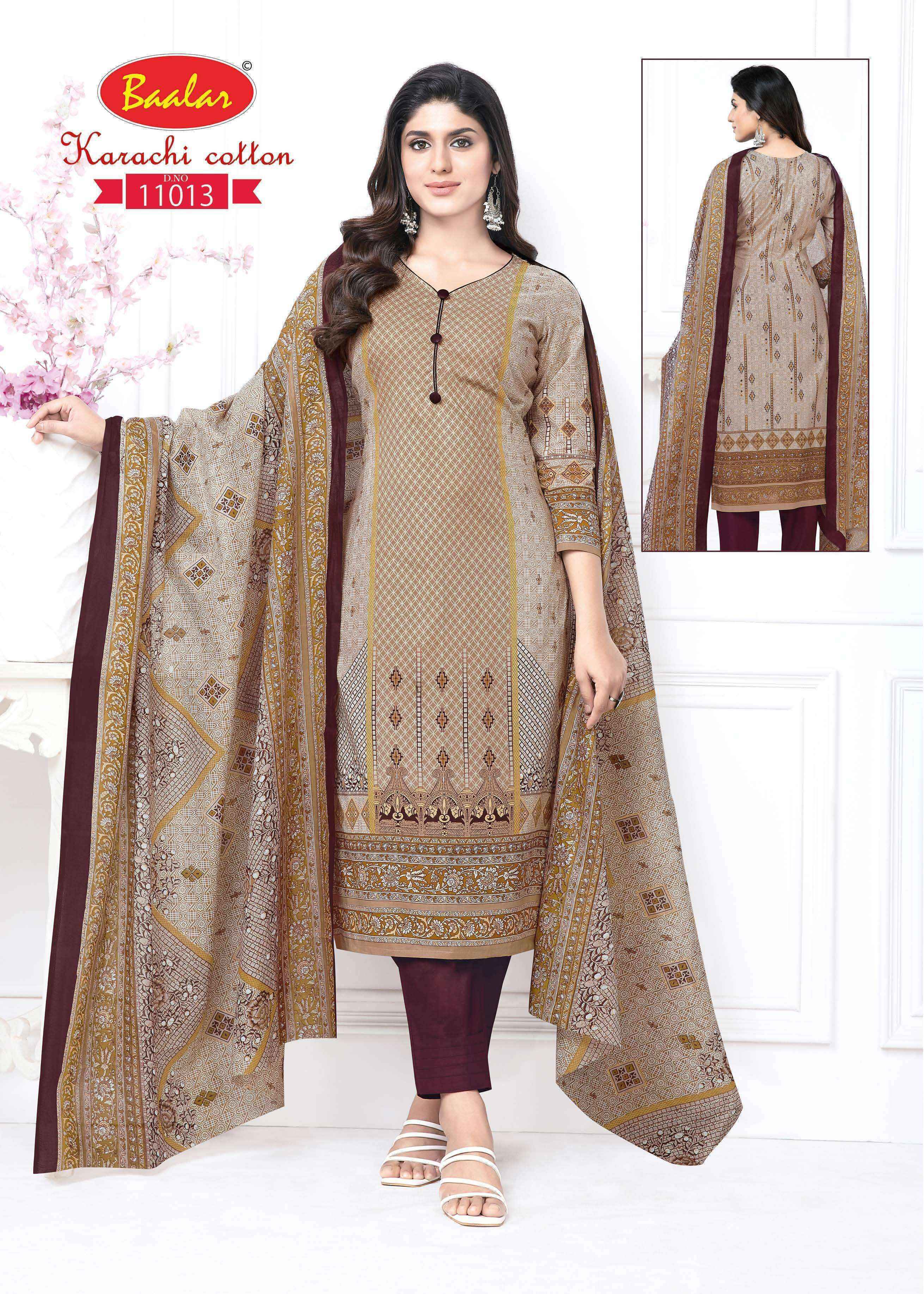 Baalar Karachi Cotton Vol 11 Lawn Cotton Dress Material 10 pcs Catalogue