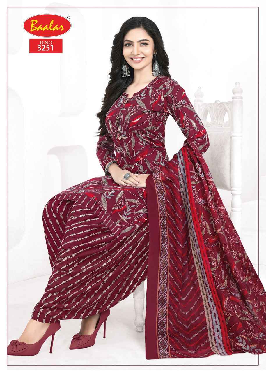 Baalar Zaara Patiyala Vol 32 Cotton Dress Material 21 pcs Catalogue