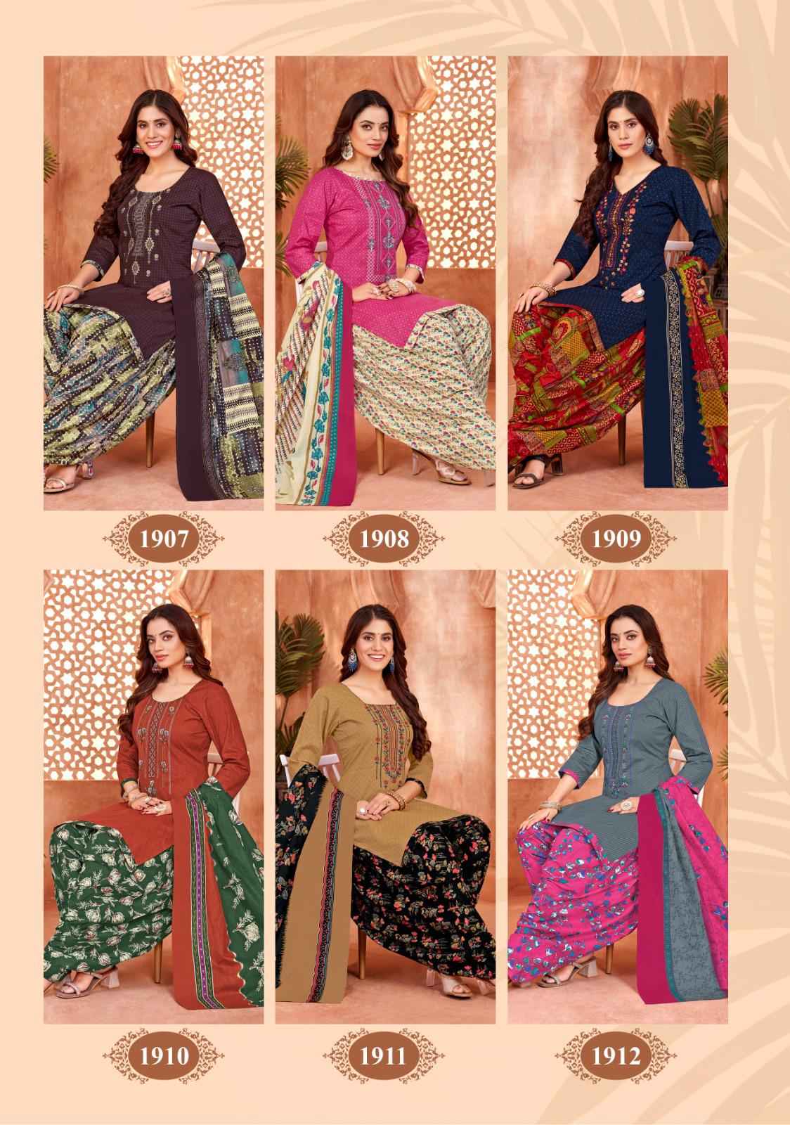 Balaji Raspberry Vol 19 Cotton Dress Material 12 pcs Catalogue