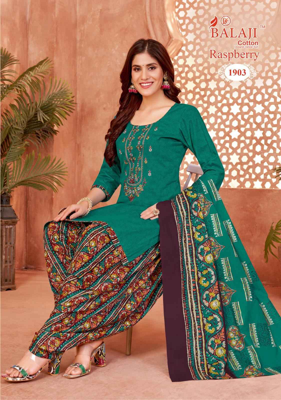 Balaji Raspberry Vol 19 Cotton Dress Material 12 pcs Catalogue